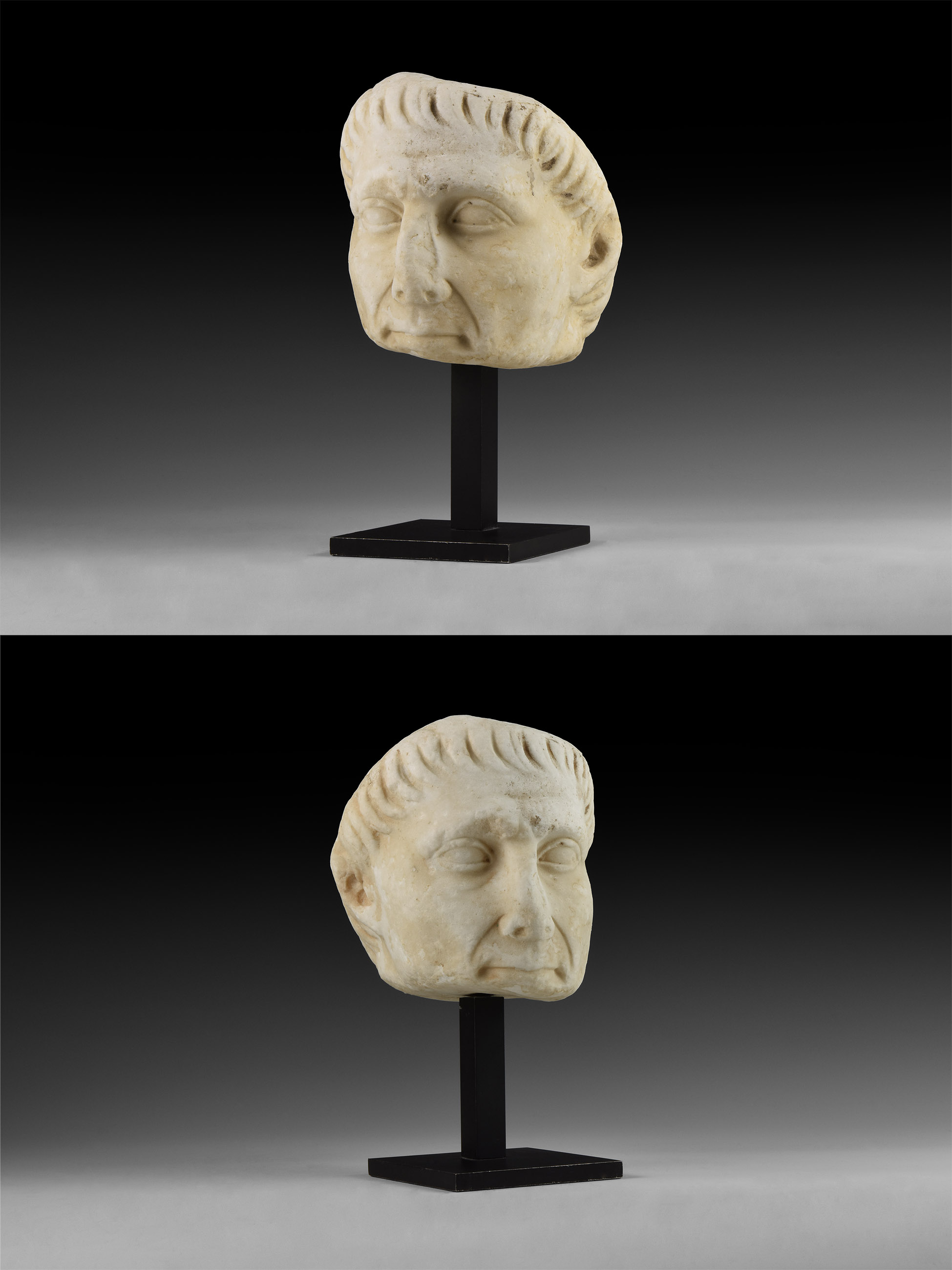 Roman Marble Head of Trajan