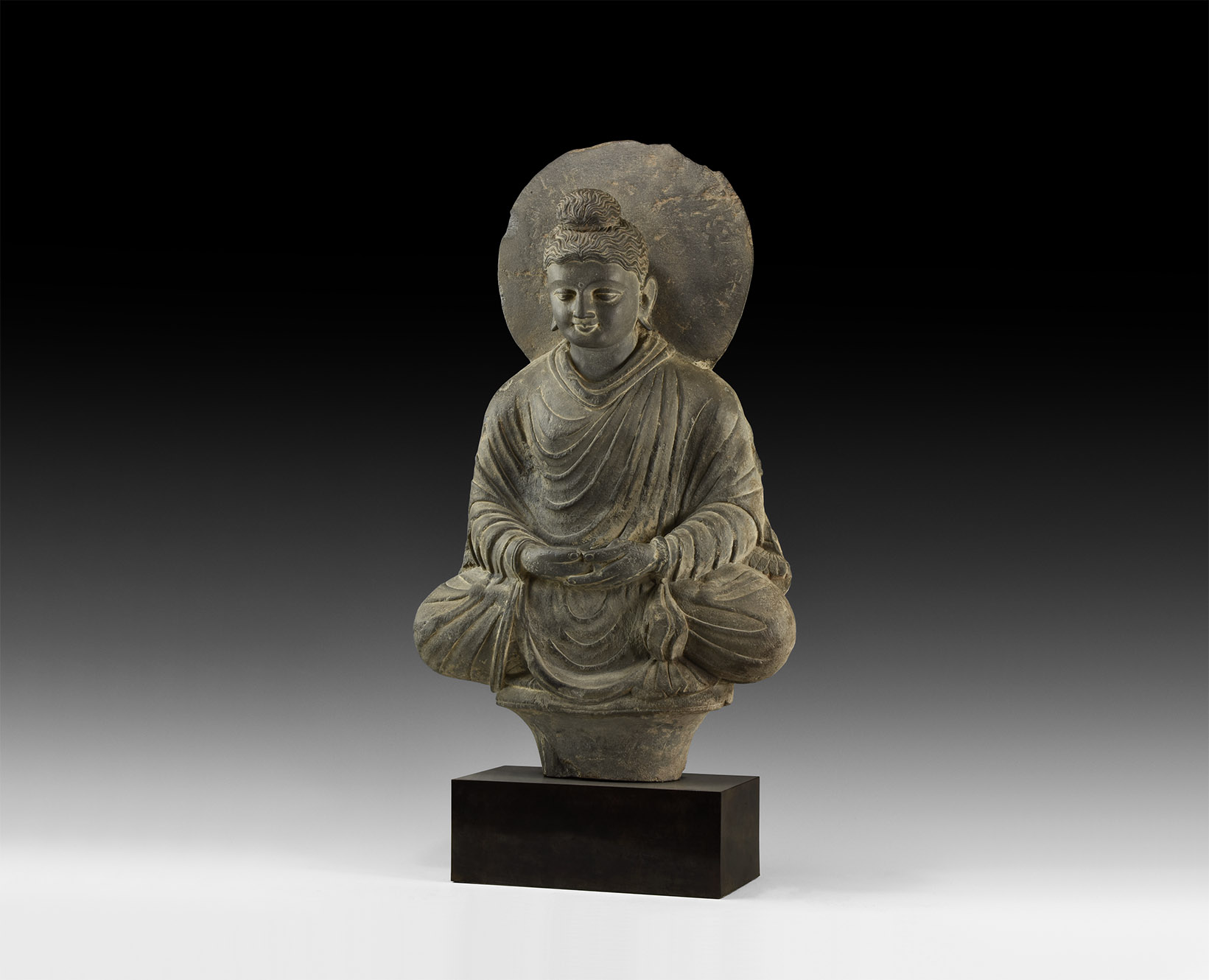 Gandharan Meditating Buddha Statue, 2nd-4th century AD
