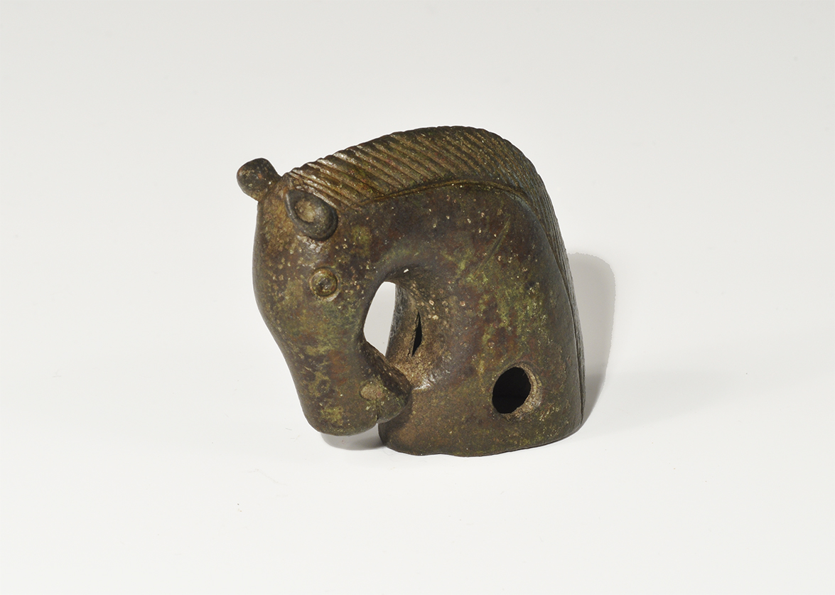 Viking Bronze Horse Head Staff Finial