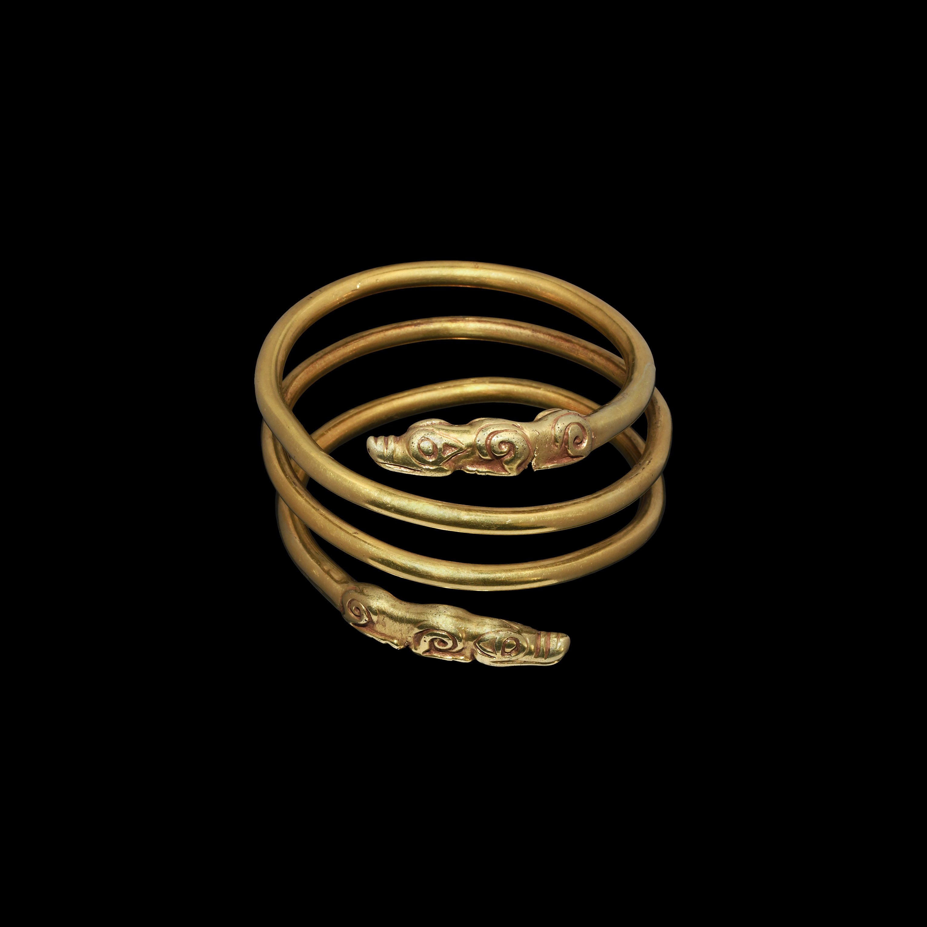 Scythian Gold 'Arm Ring' with Wolf Terminals