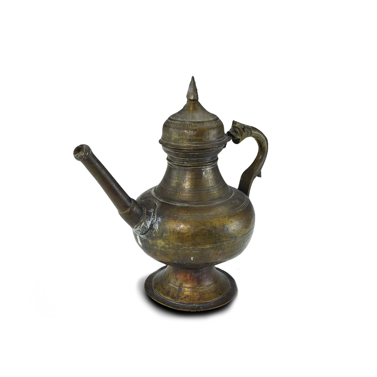 Deccan Bronze Ewer with Cat-Head Handle