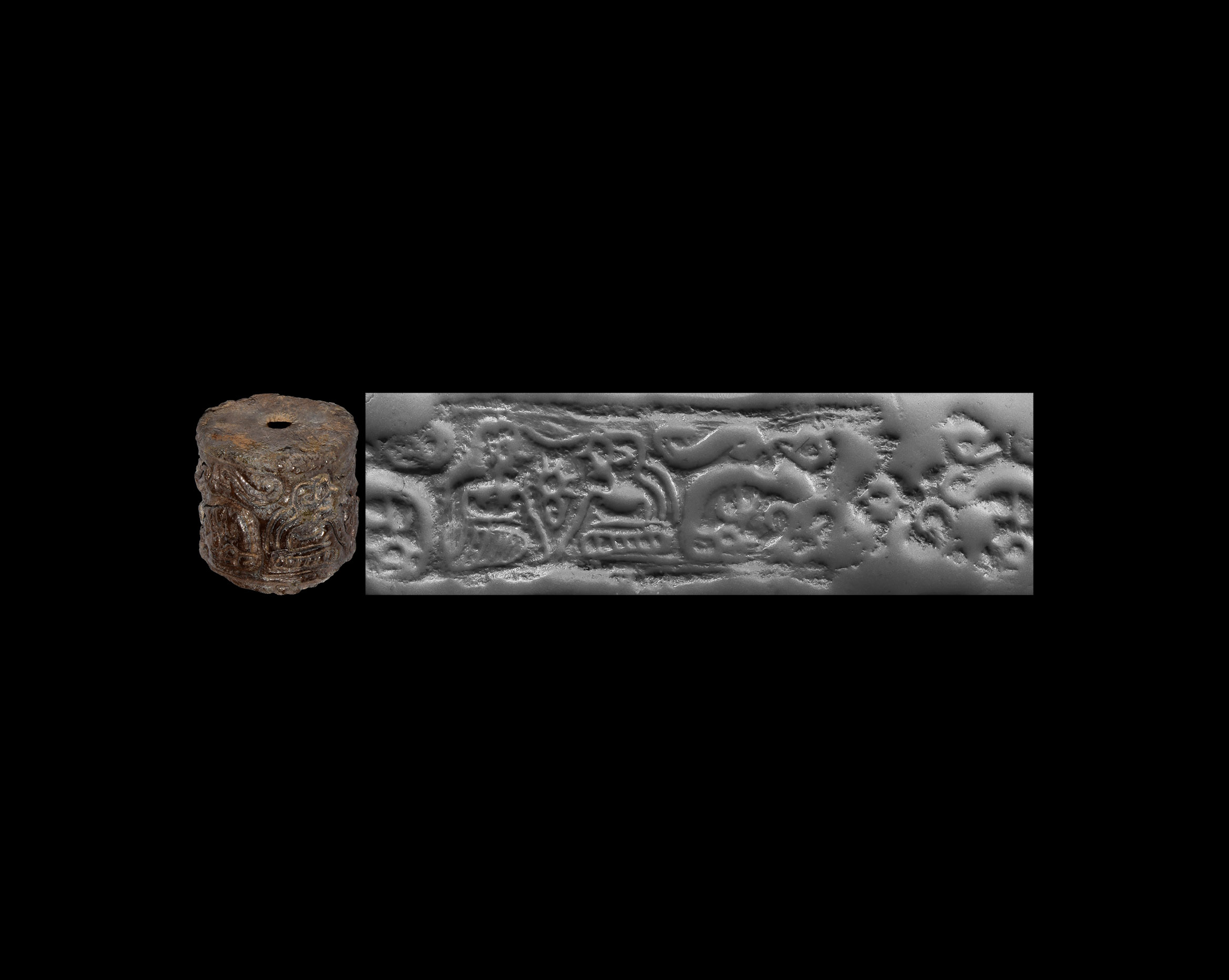 Bactrian Silver Walking Stick Attachment