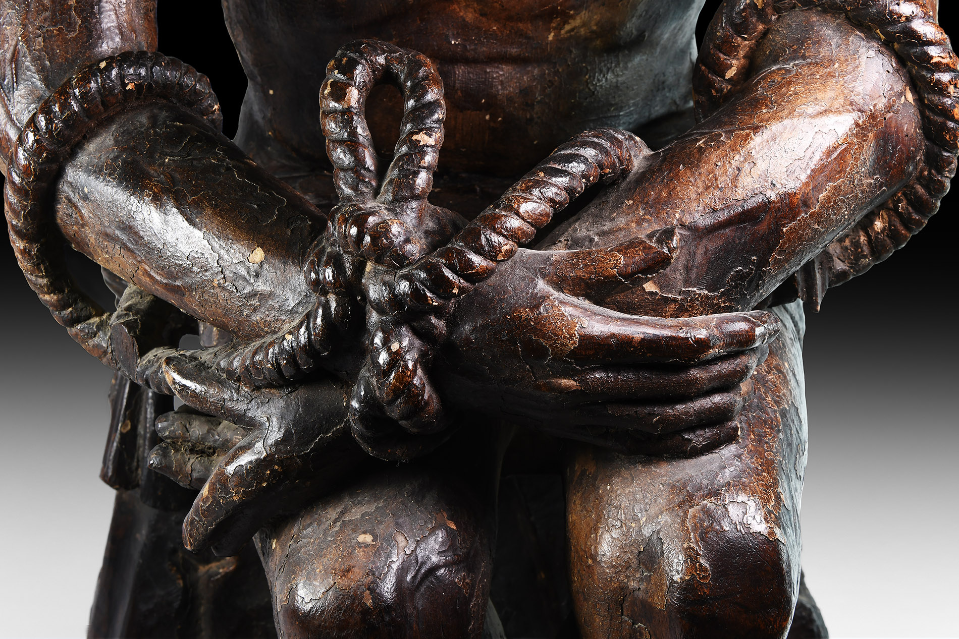 Gothic Statue of Christ as 'Man of Sorrows'