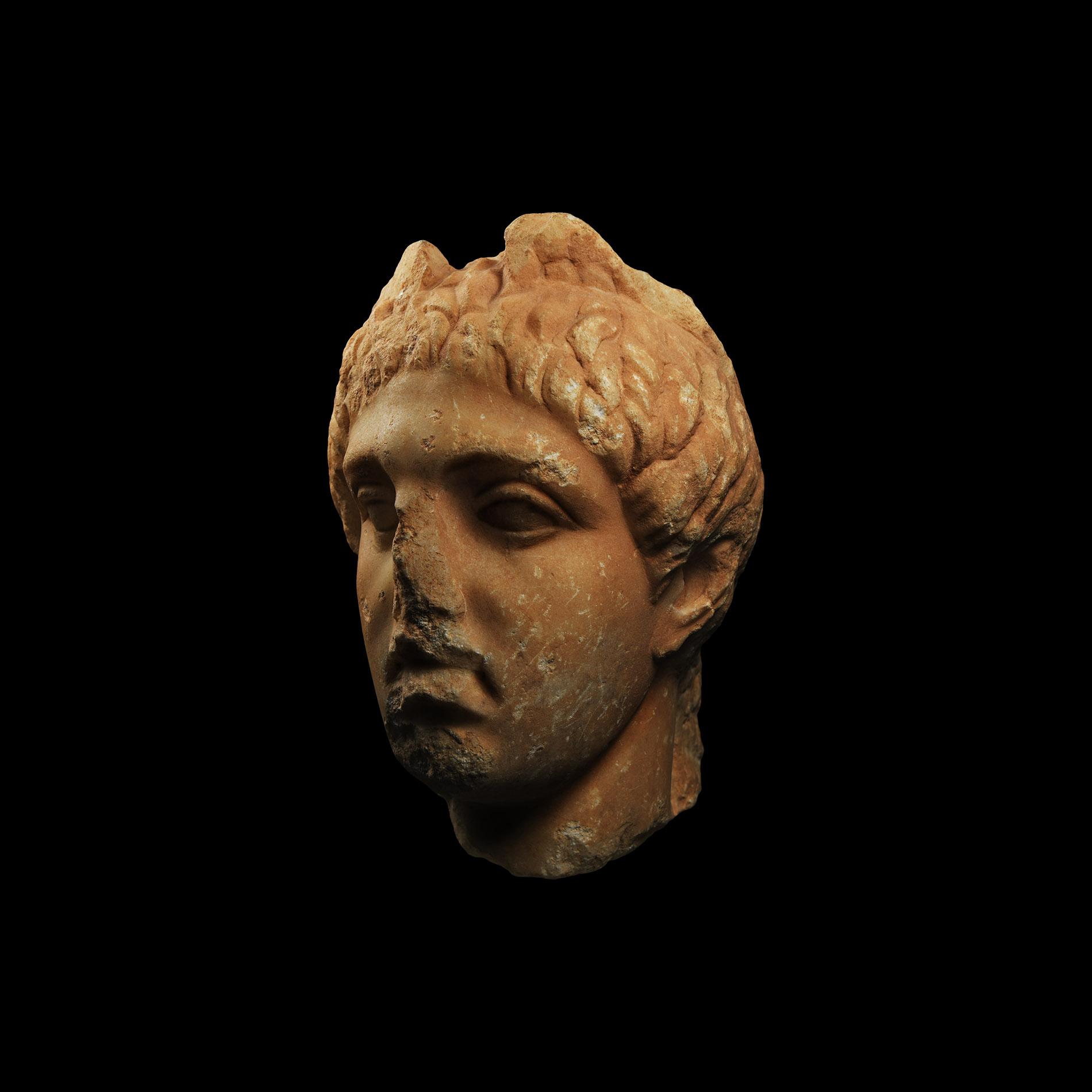 Roman Marble Head of Mercury