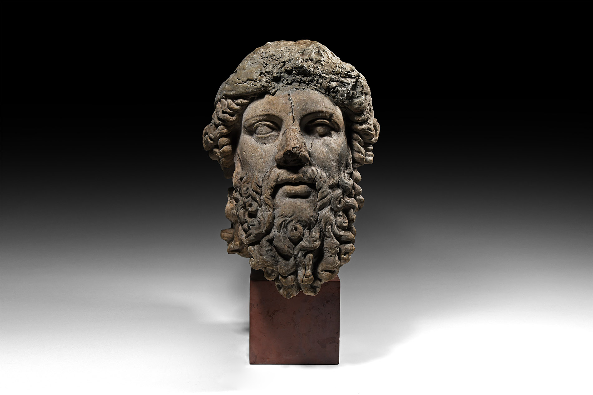 Roman Sandstone Bust of a Philosopher