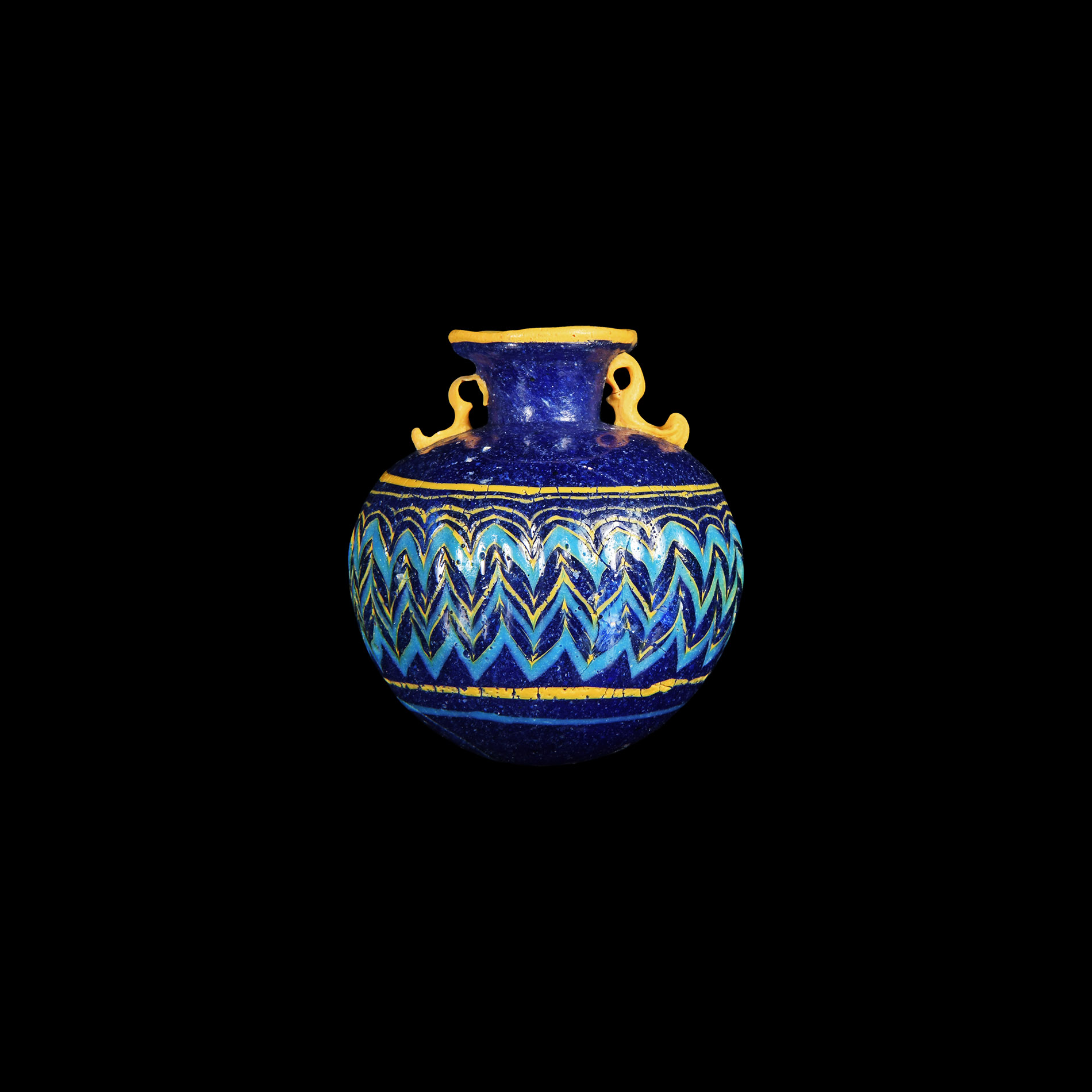 Greek Core-Formed Glass Aryballos