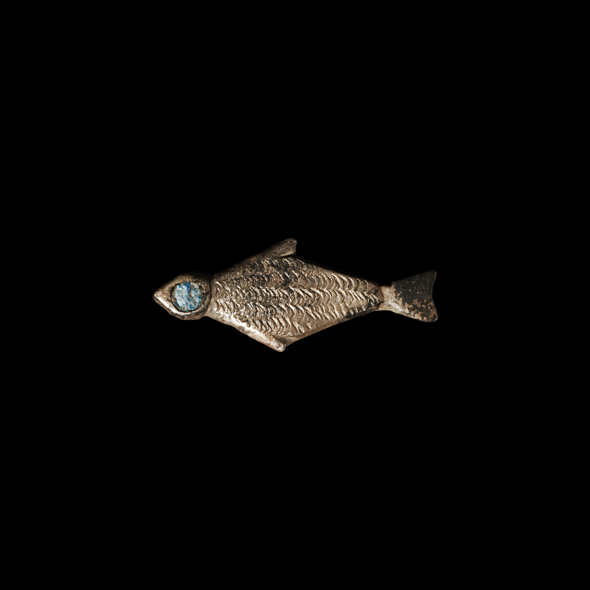 Roman Silver Fish Brooch