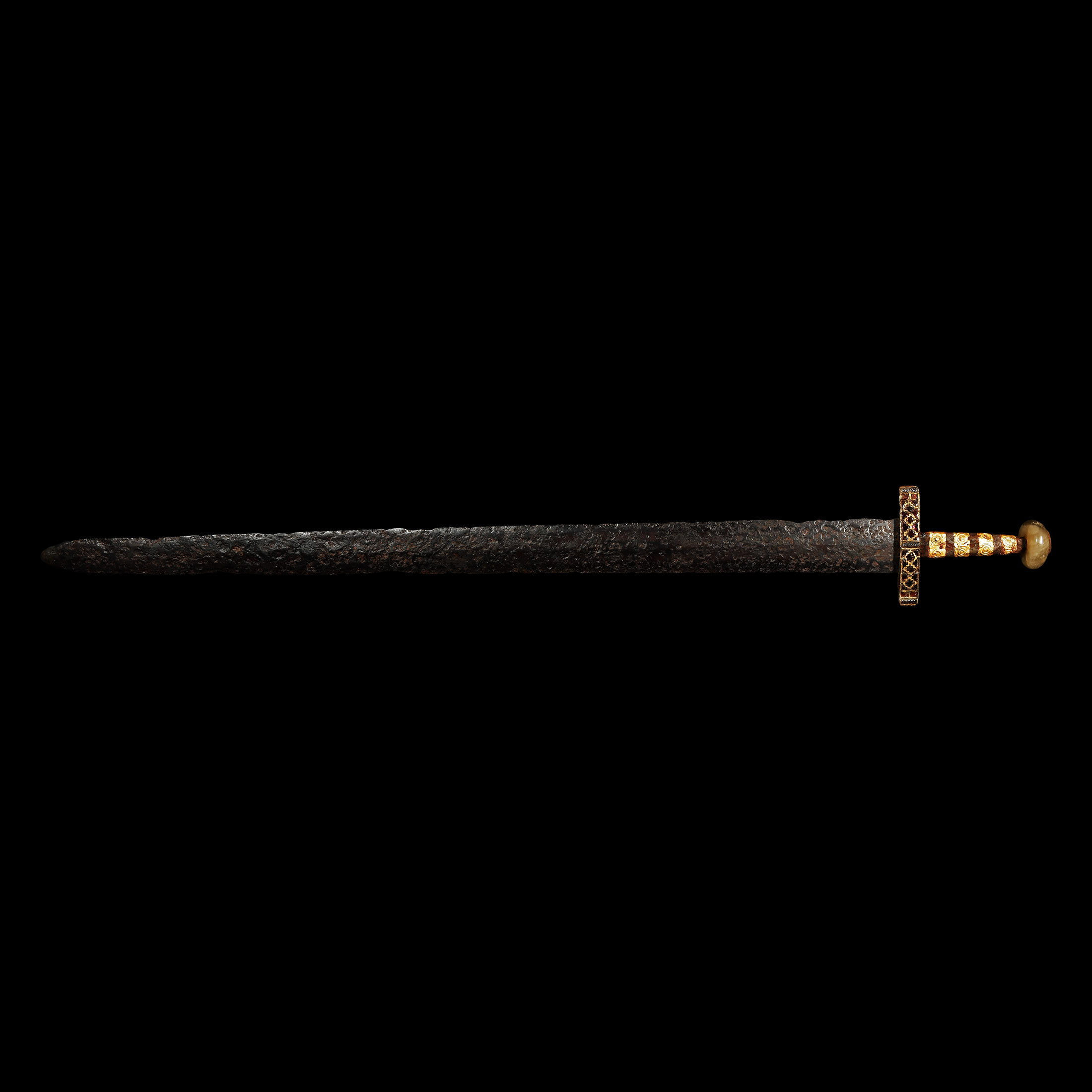 Migration Period Sword with Jewelled Hilt and Scabbard Elements