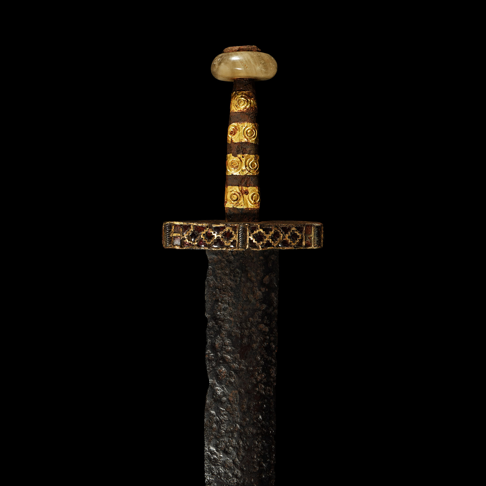 Migration Period Sword with Jewelled Hilt and Scabbard Elements