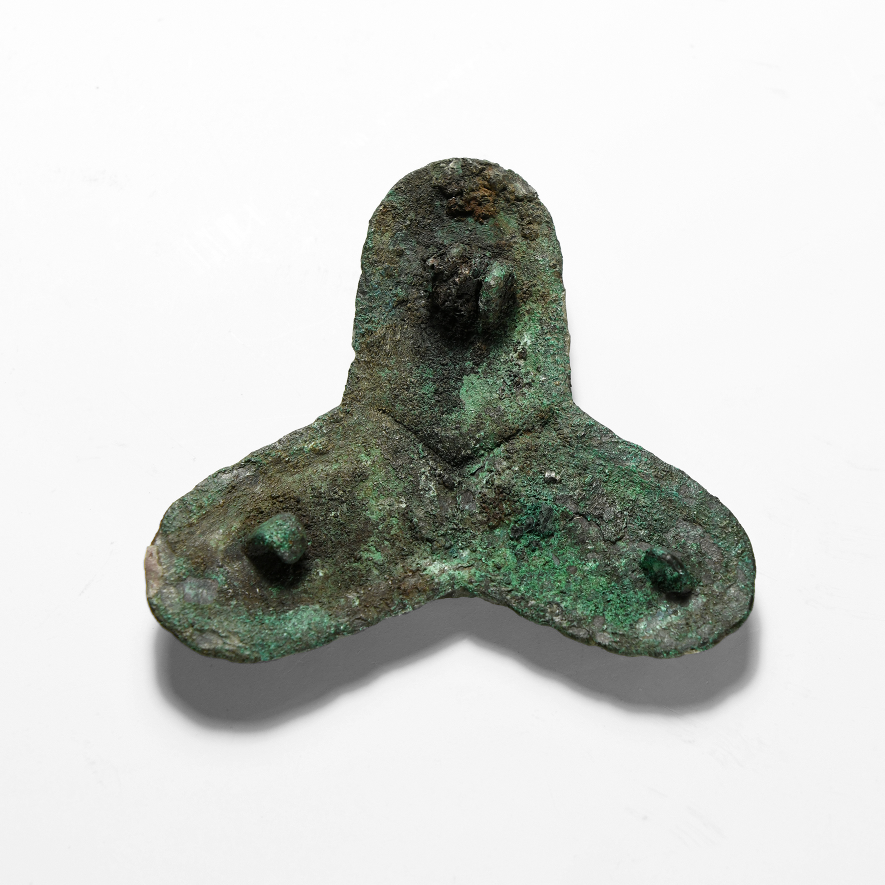 Scandinavian Viking Gilt Borre Style Trefoil Brooch with Animal Masks