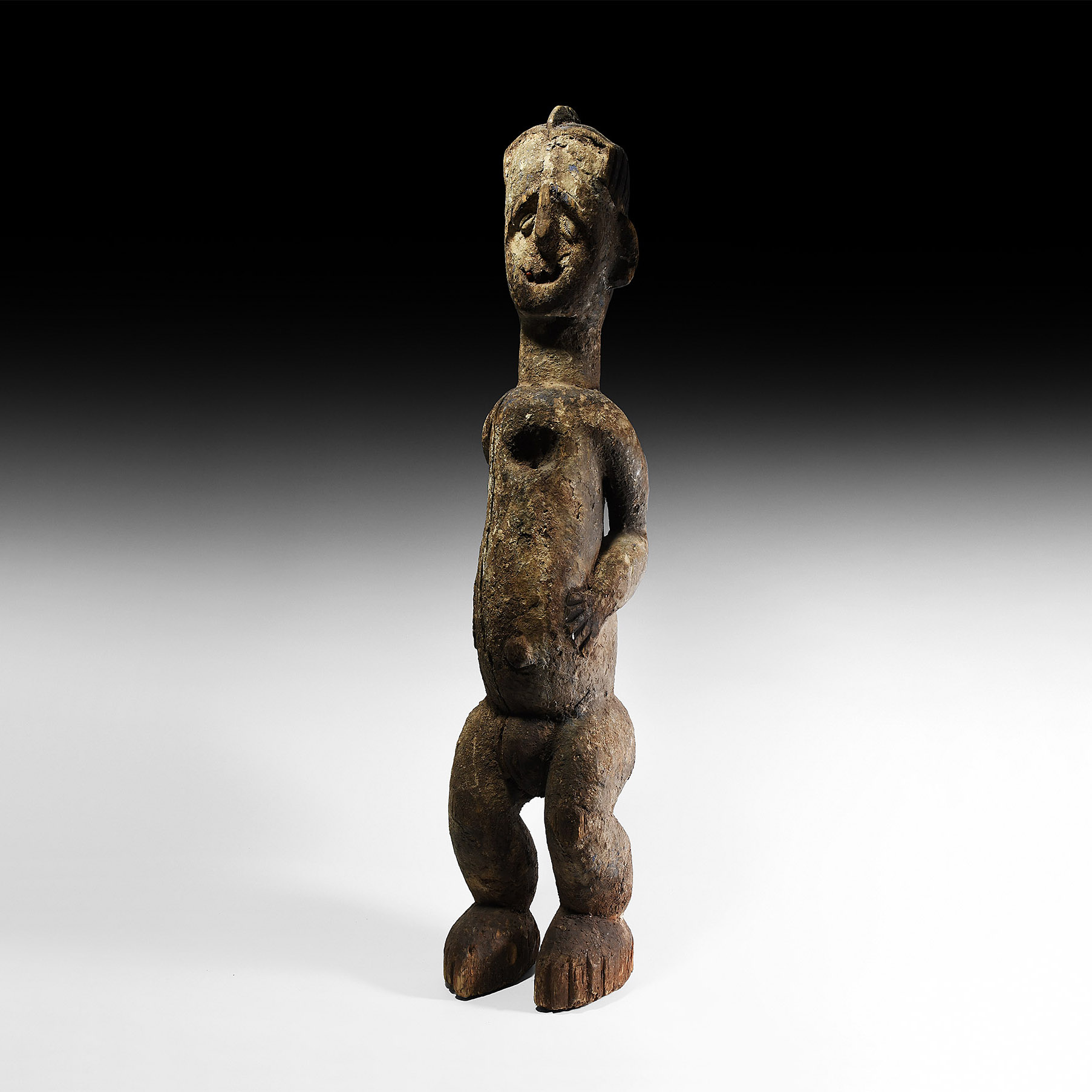 Large West African Standing Wooden Figure