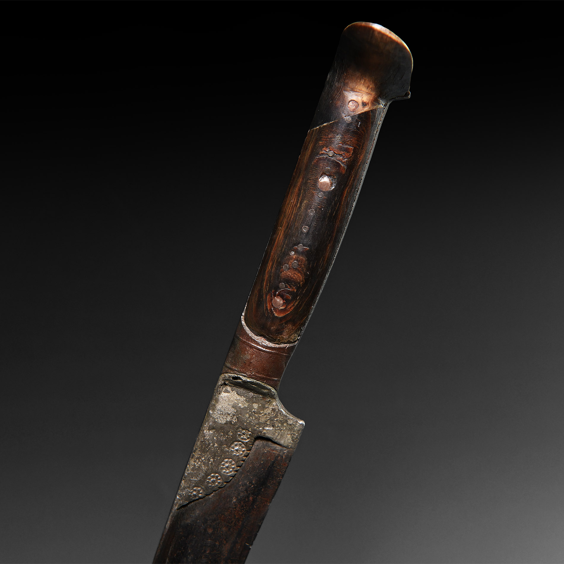 Ottoman Inscribed Pattern-Welded Yatagan Sabre