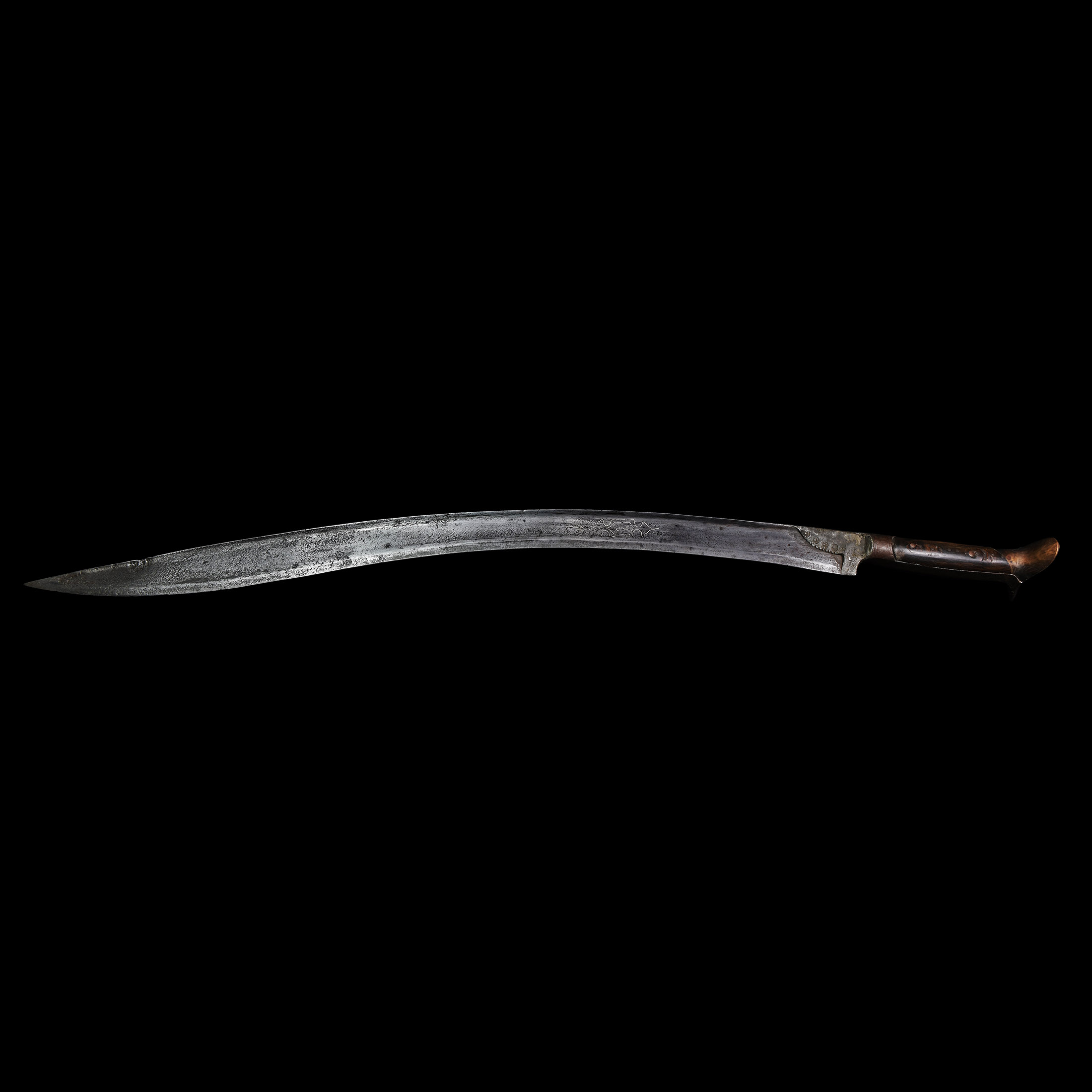 Ottoman Inscribed Pattern-Welded Yatagan Sabre