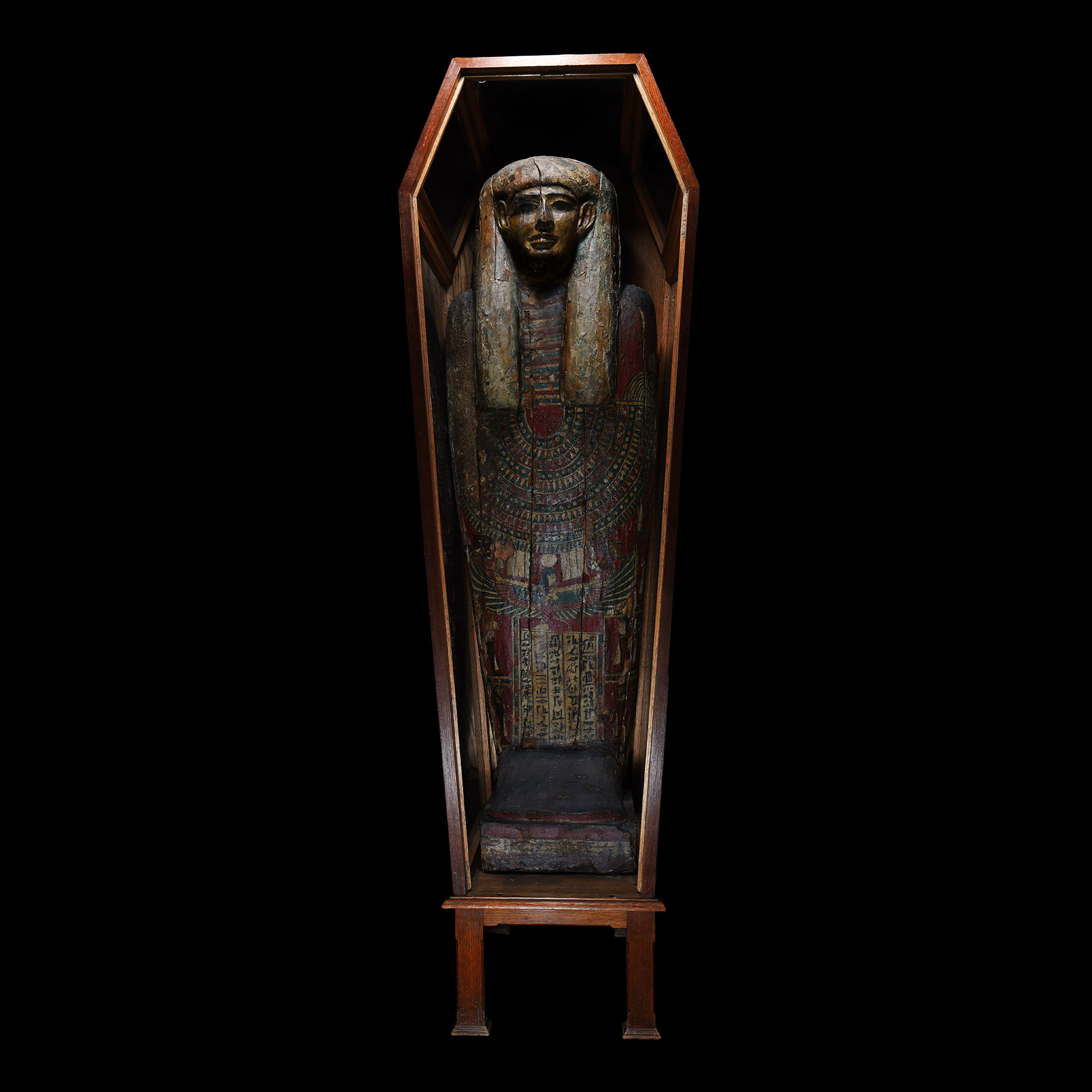 Egyptian Polychrome Mummy Sarcophagus of Tetosiris