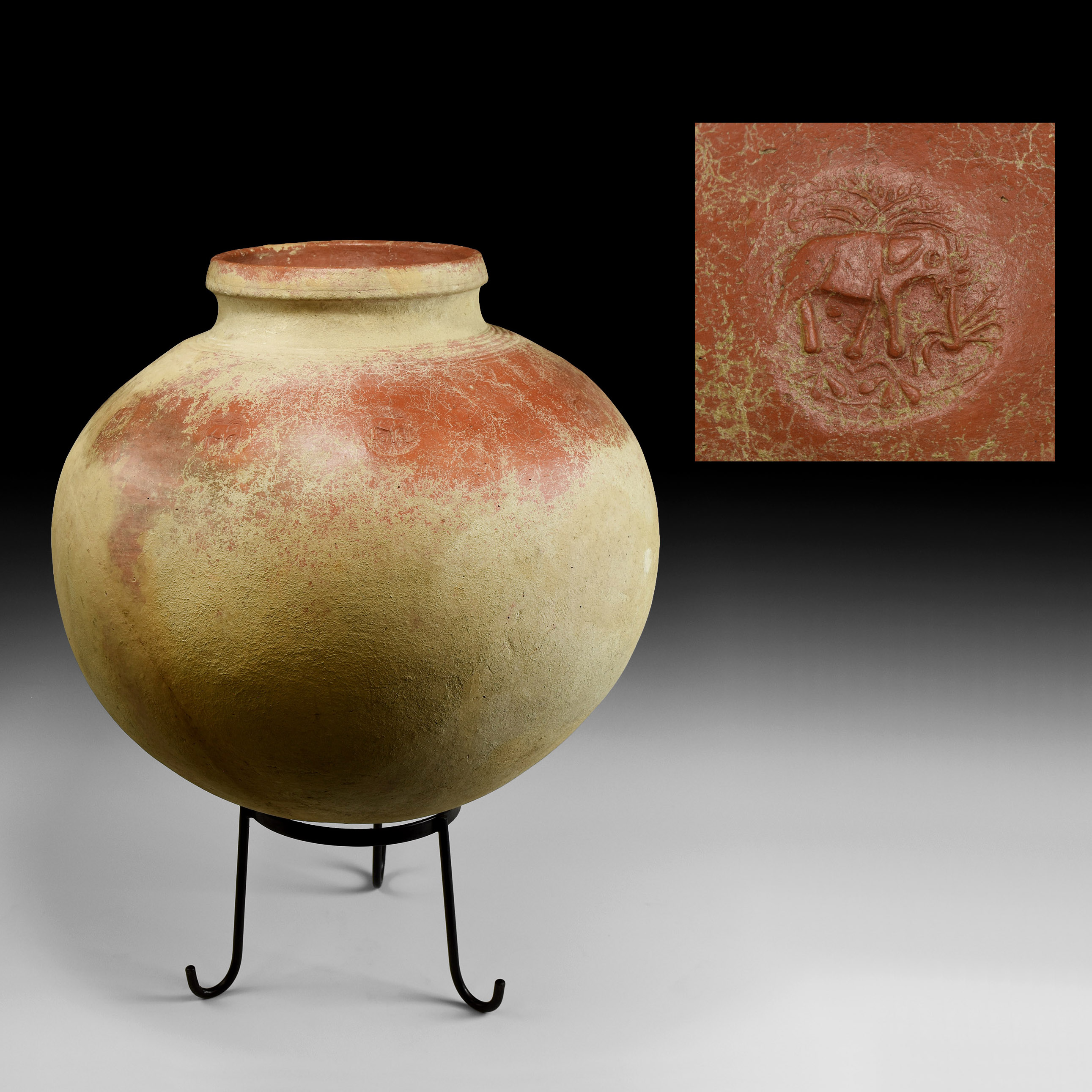 Indian Vessel with Elephant Impressions
