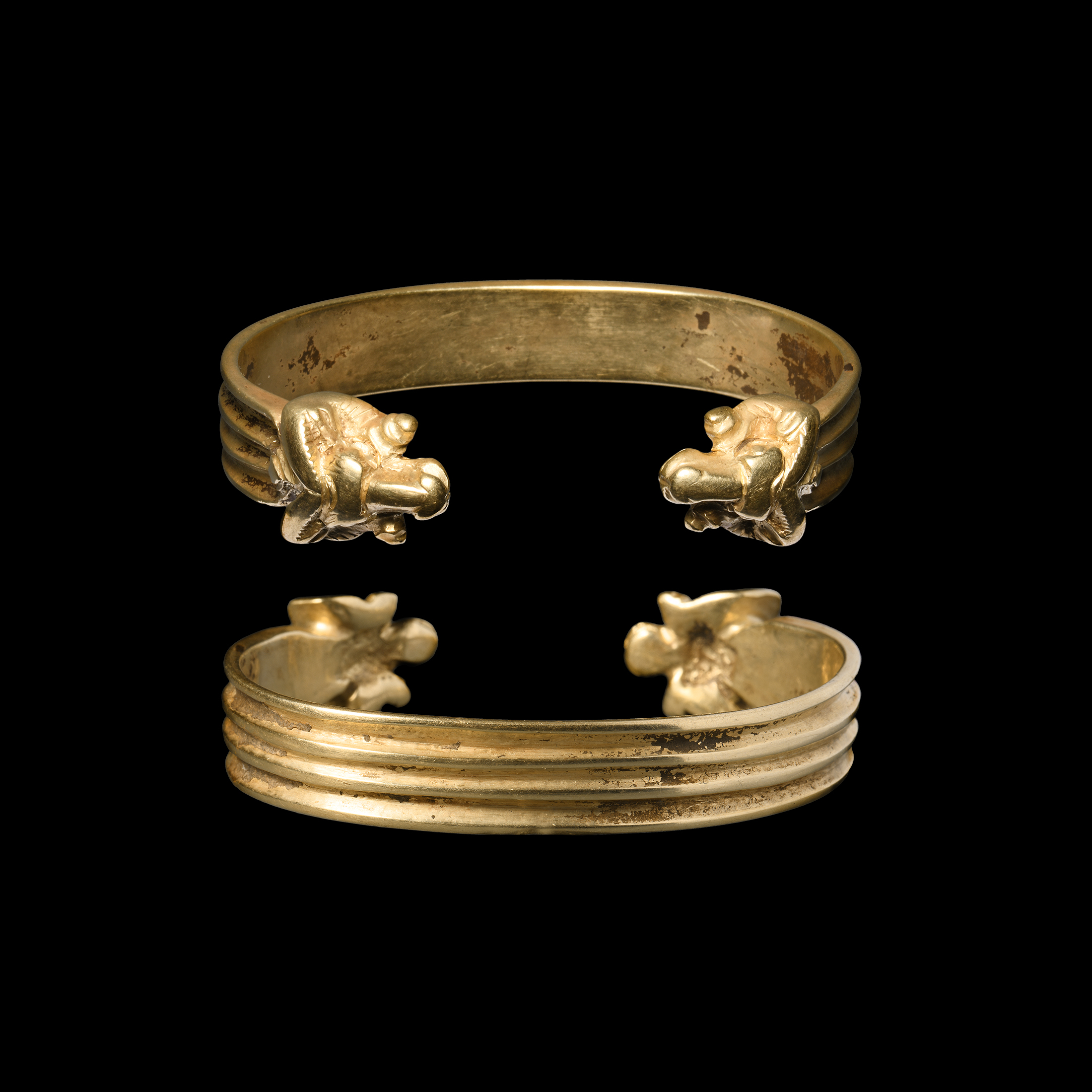 Persian Electrum Ram-Headed Bracelet