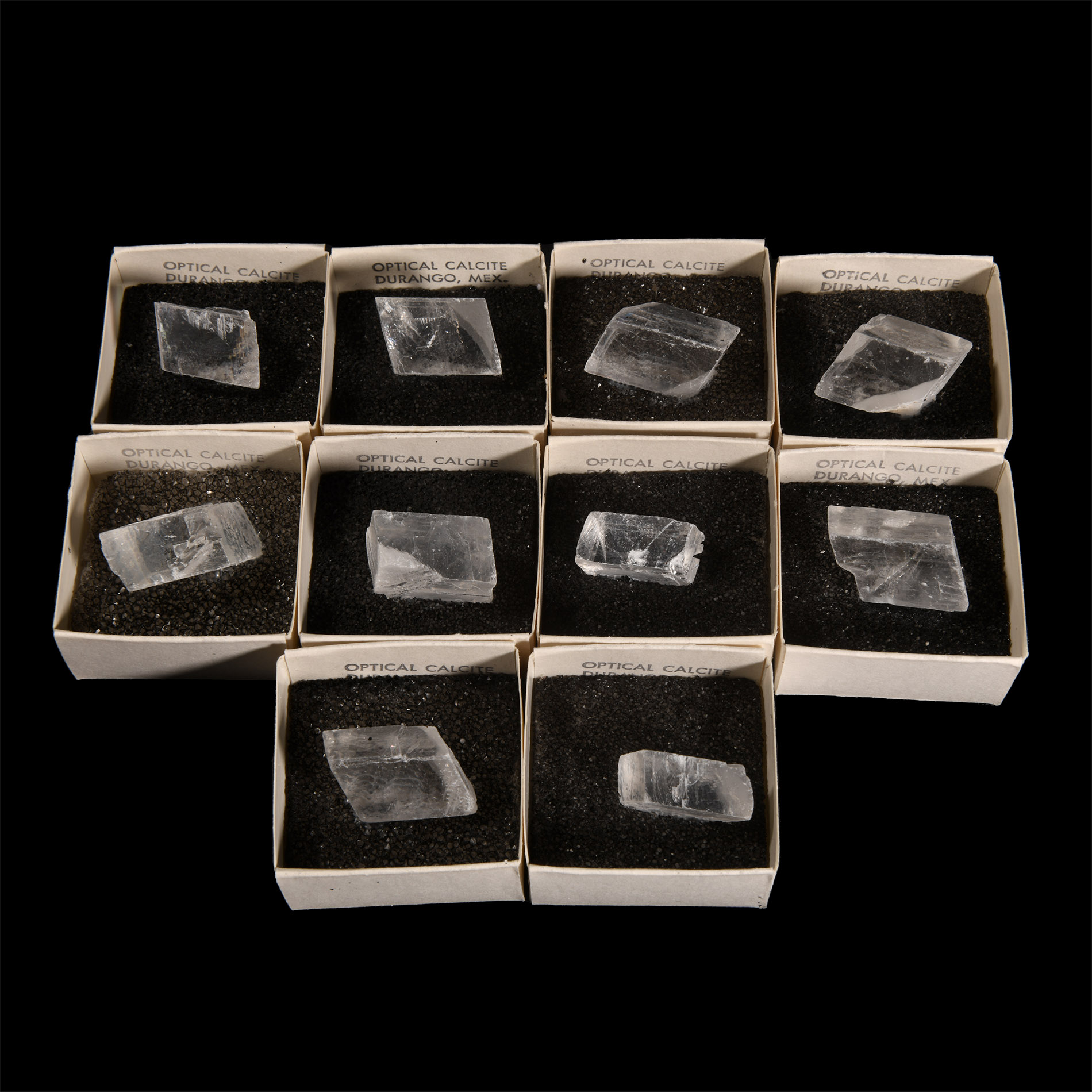 Optical Calcite Mineral Specimen Collection