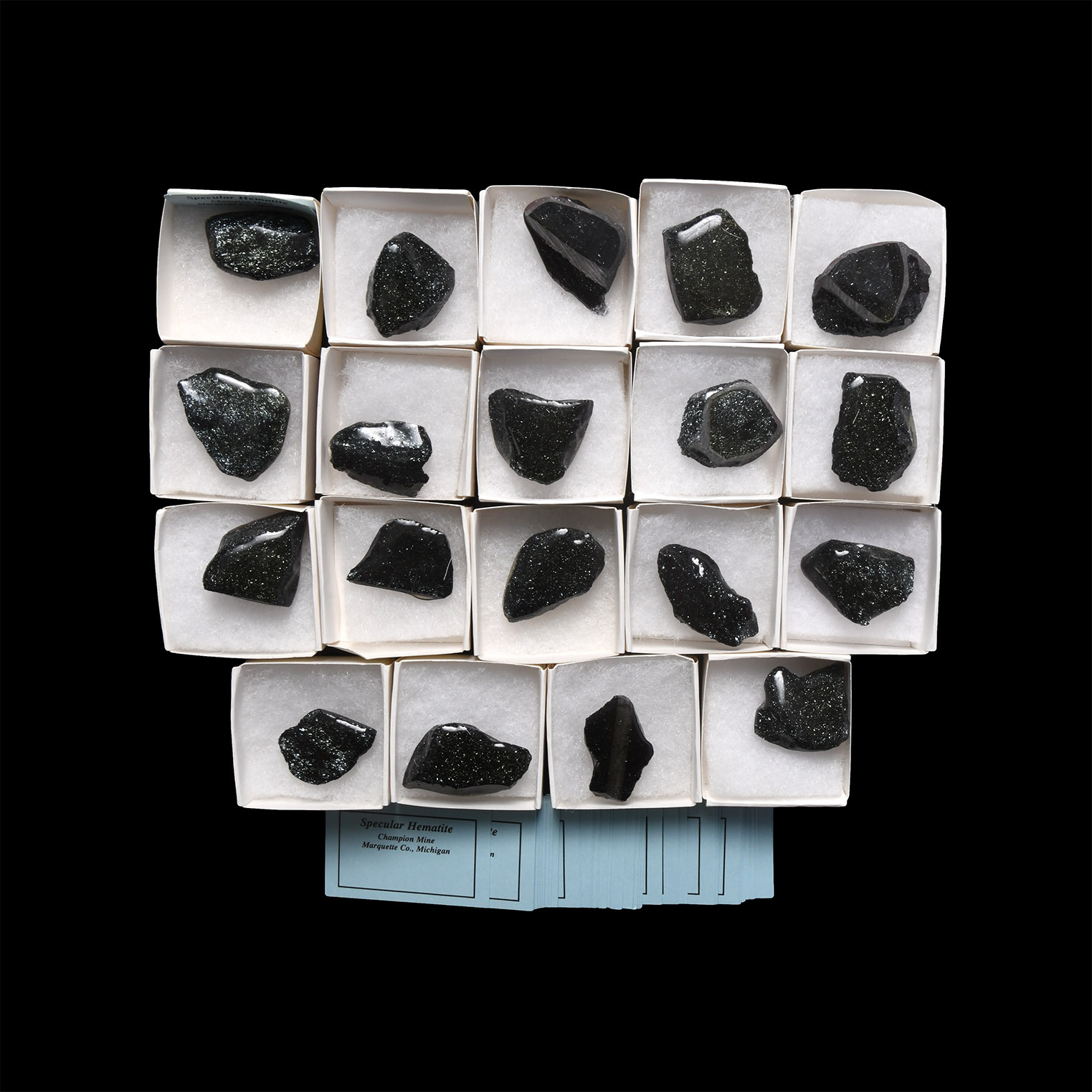 Polished Specular Haematite Specimen Collection