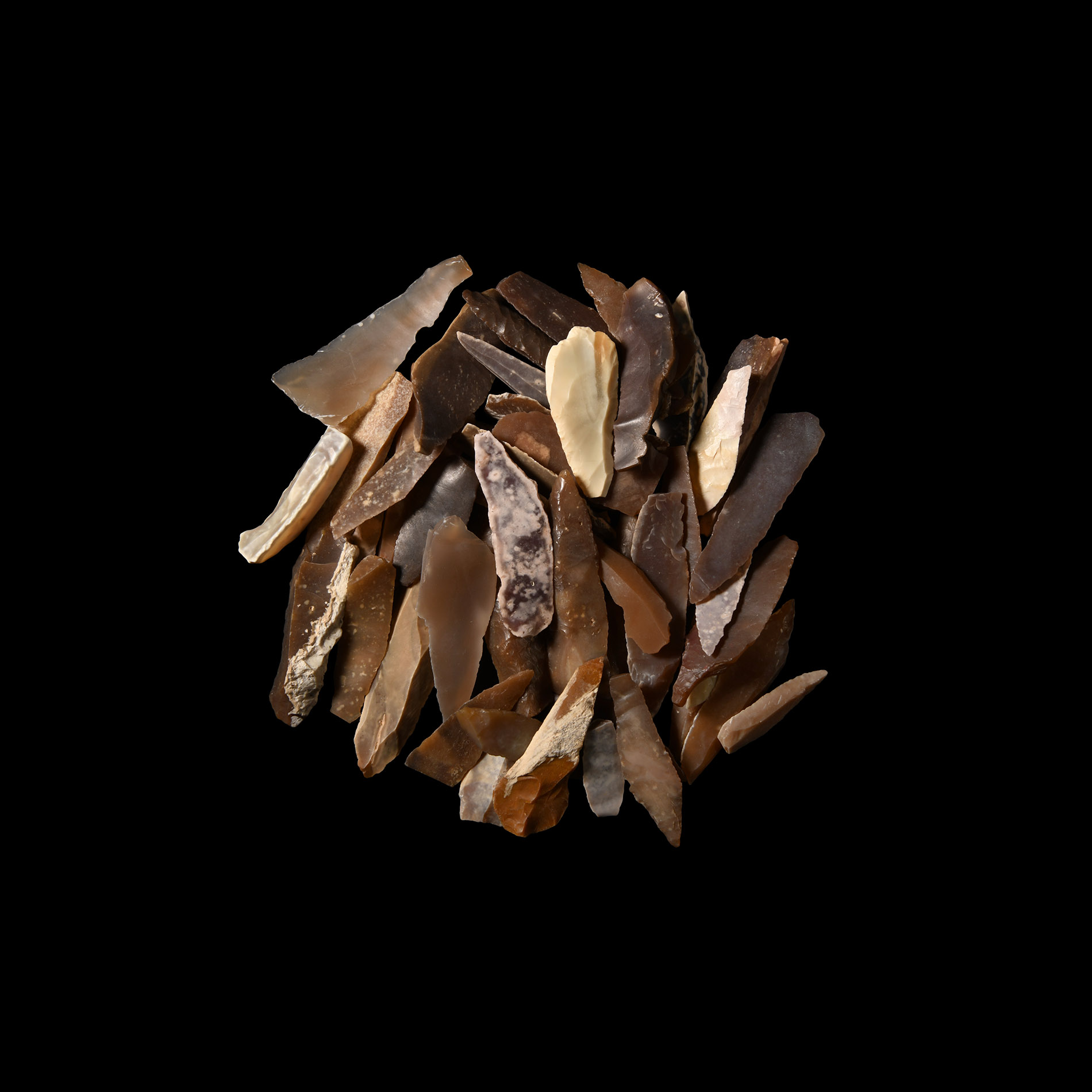 Stone Age Knapped Flint Knife Blade Collection