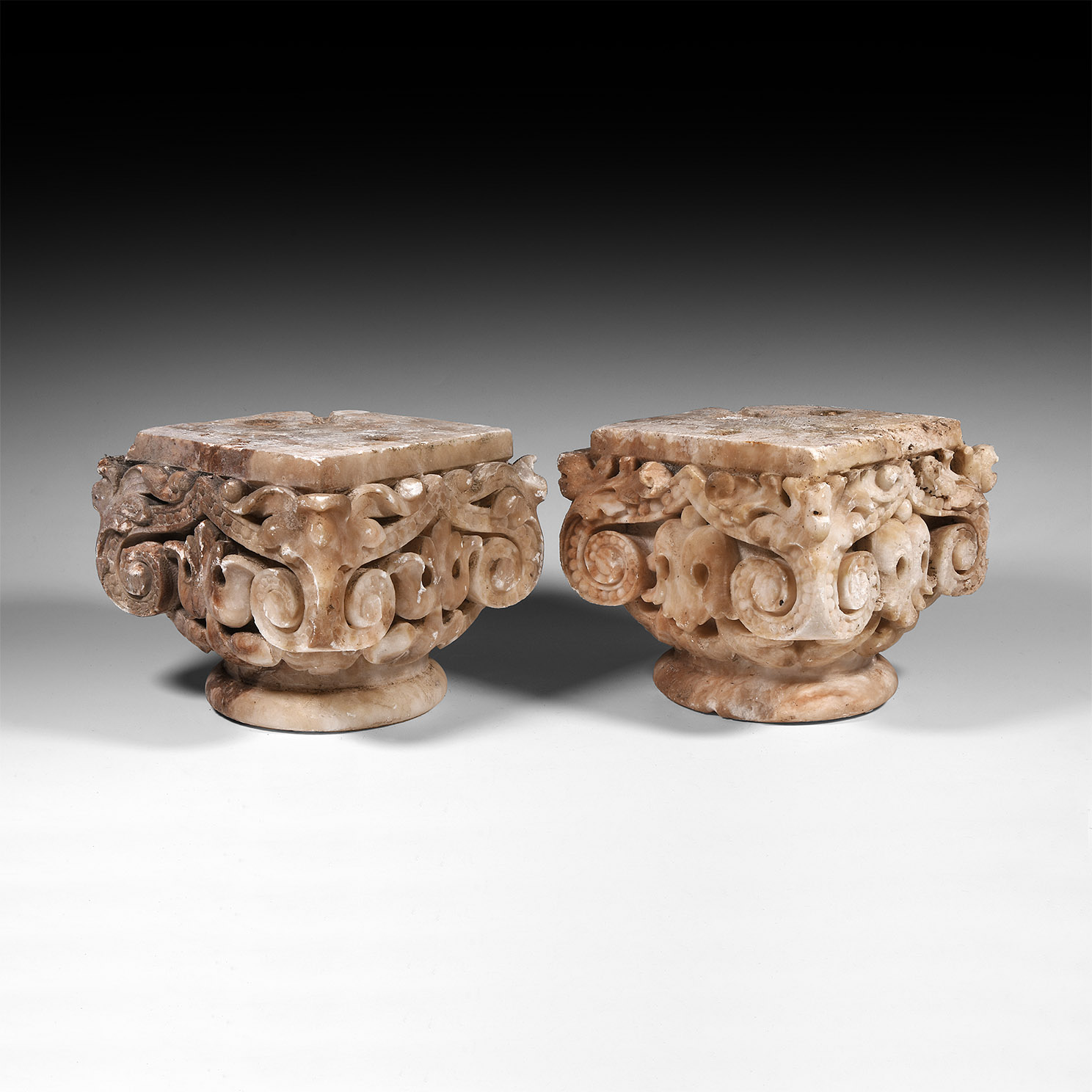 Post Medieval Georgian Pillar Capital Pair