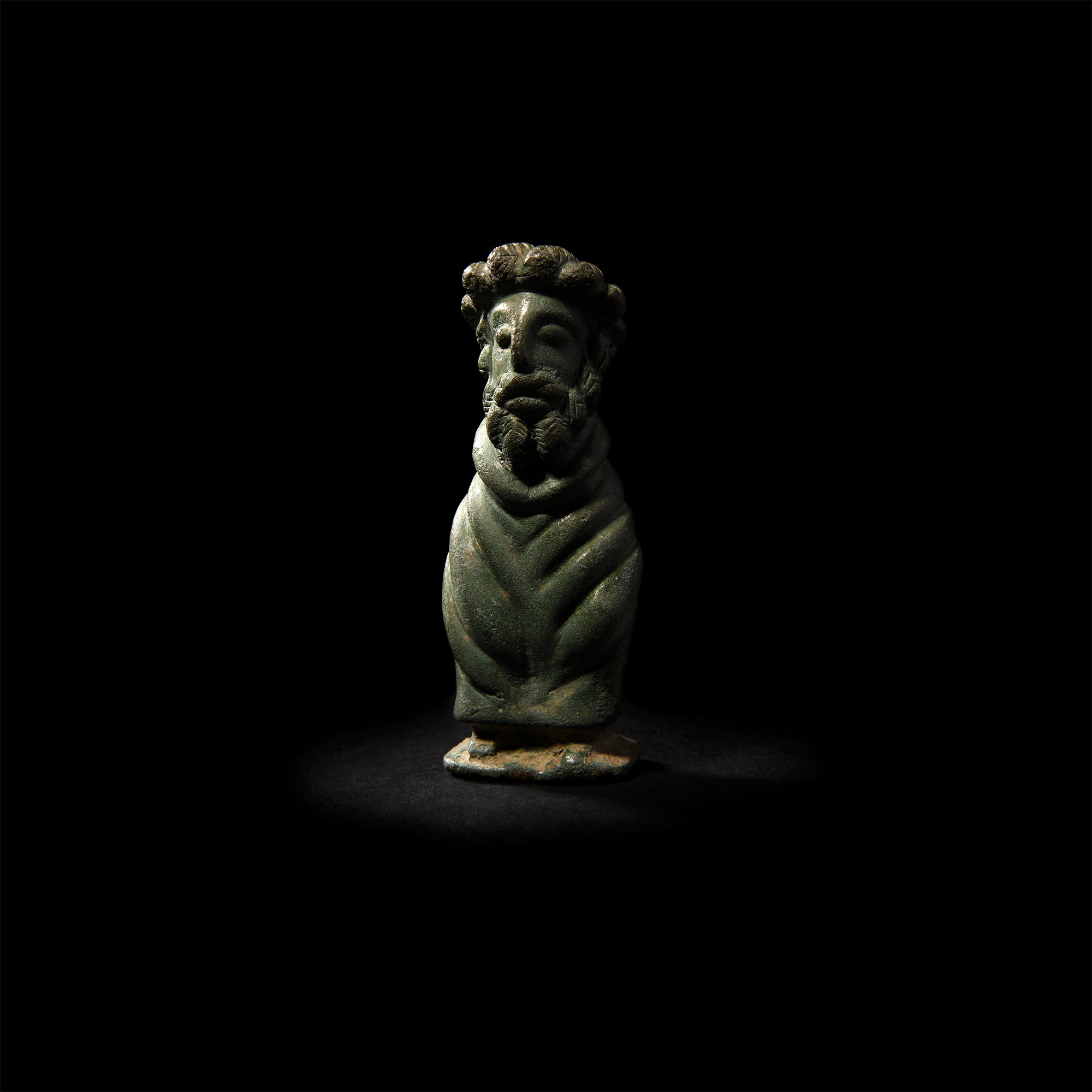 'The Everleigh' Romano-British Seated Figurine of the Philosopher Epicurus