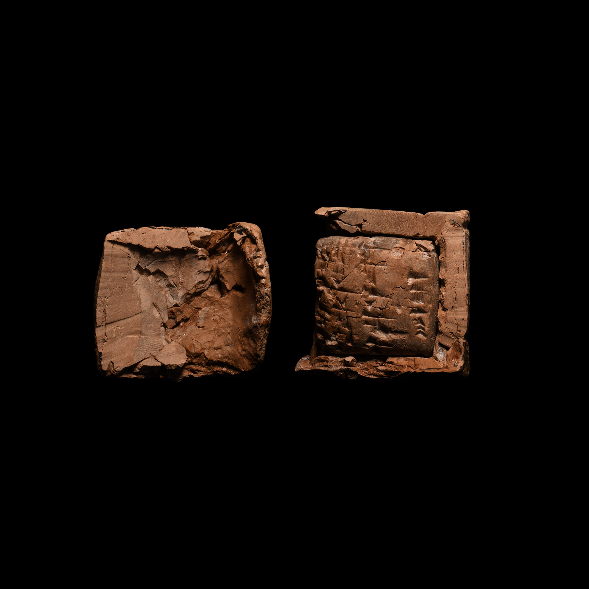 Old Babylonian Intact Cuneiform Tablet with Envelope for Sumu-el, King of Larsa in Babylonia