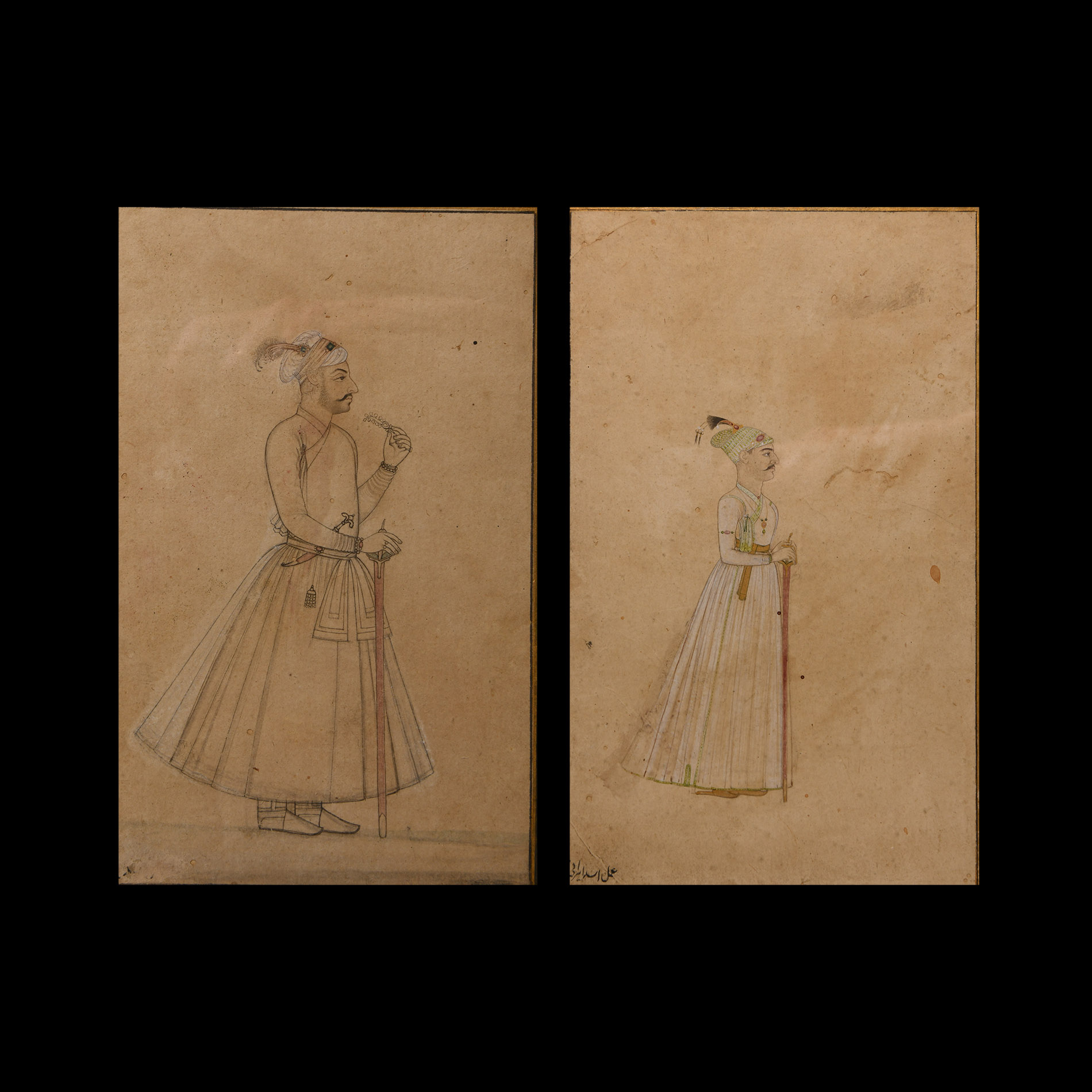 Framed Watercolour Painting Pair by Assad Irani