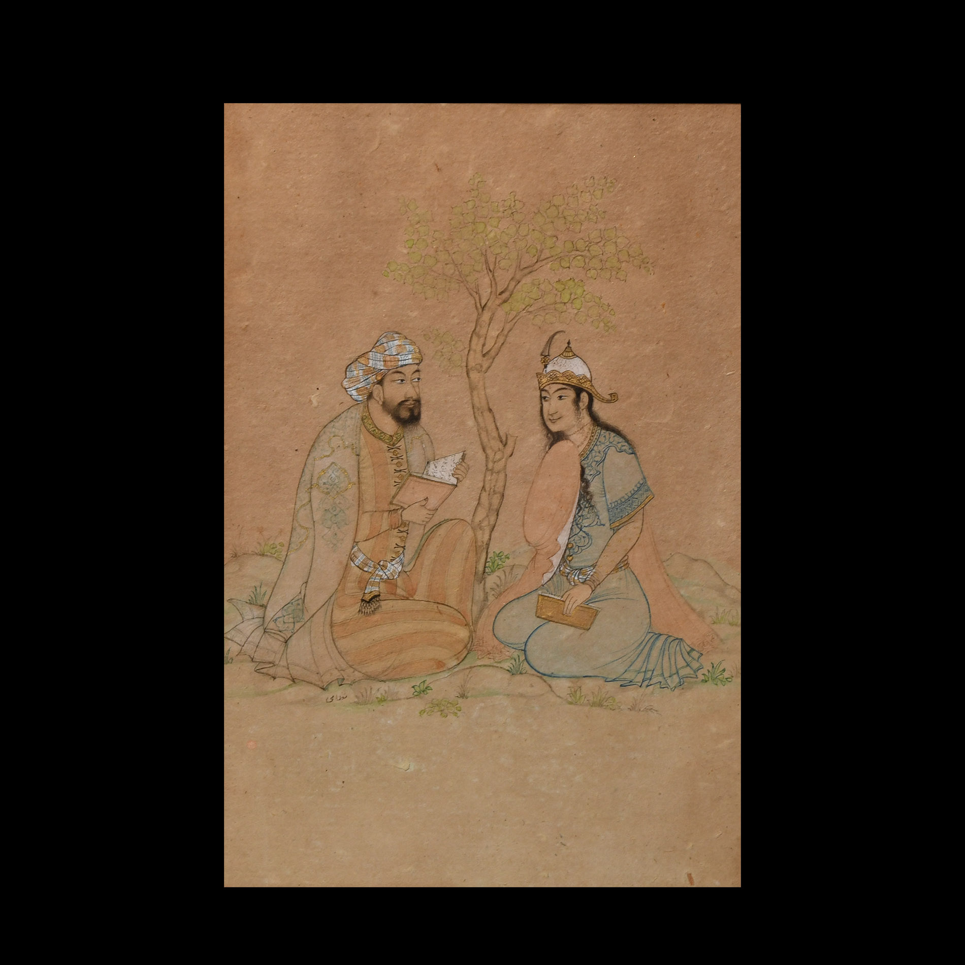 Framed Watercolour Painting by Nezami