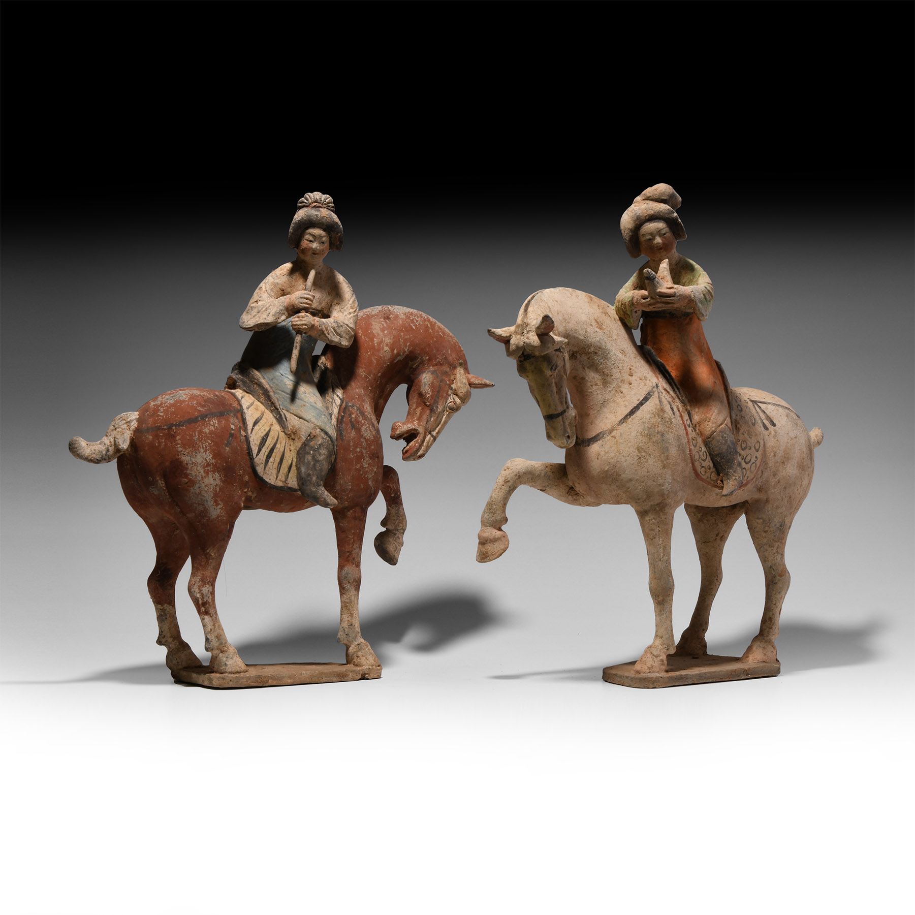 Chinese Tang Musicians on Horseback