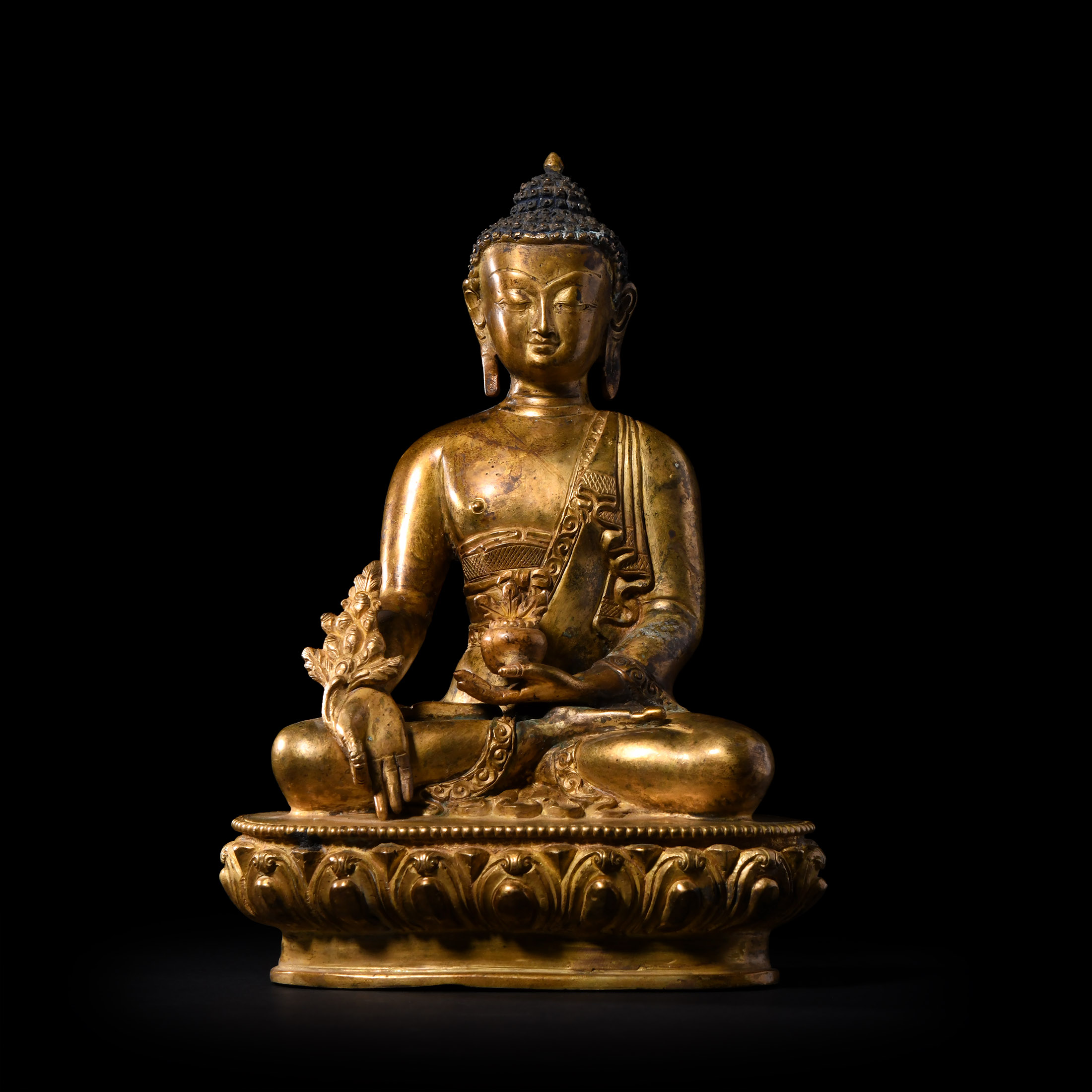 Sino-Tibetan Gilt Seated Buddha