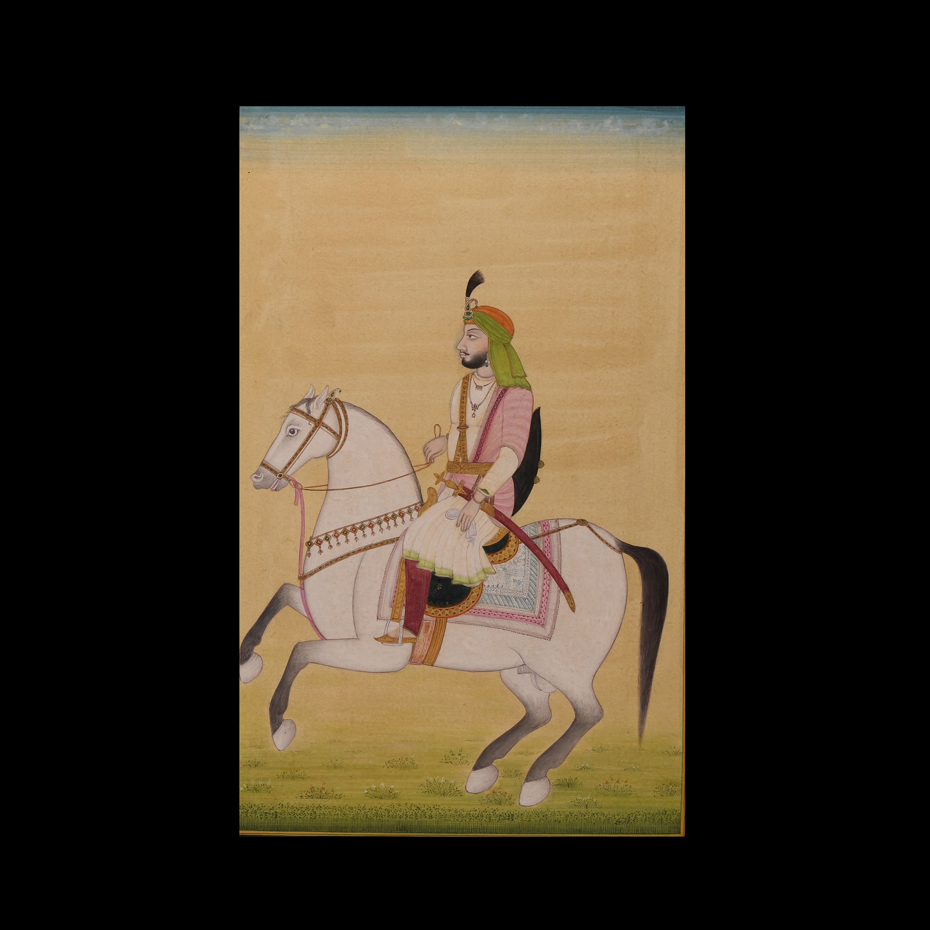 Indian Sikh School Painting of A Sikh Misl Leader
