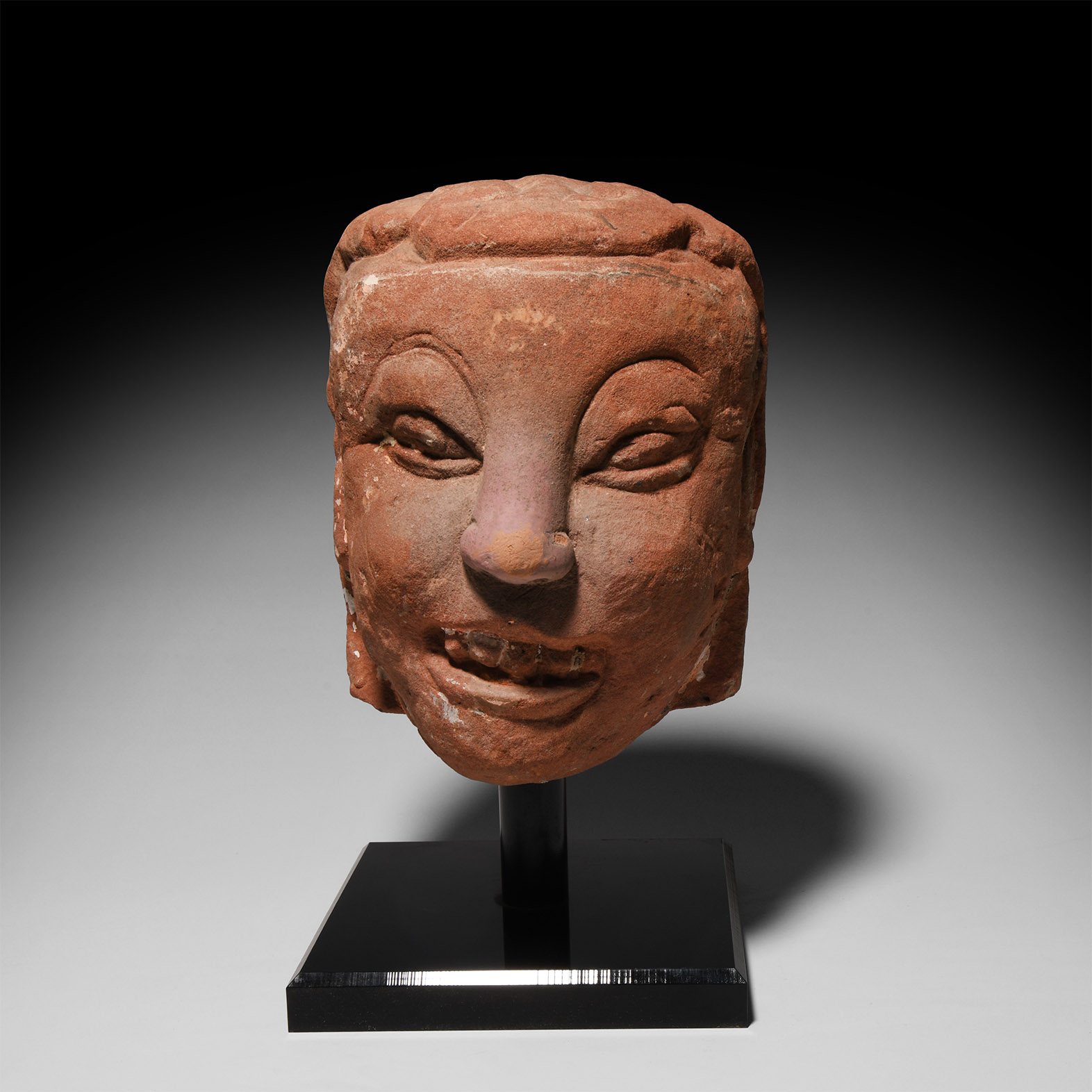 Indian Red Sandstone Buddha Head