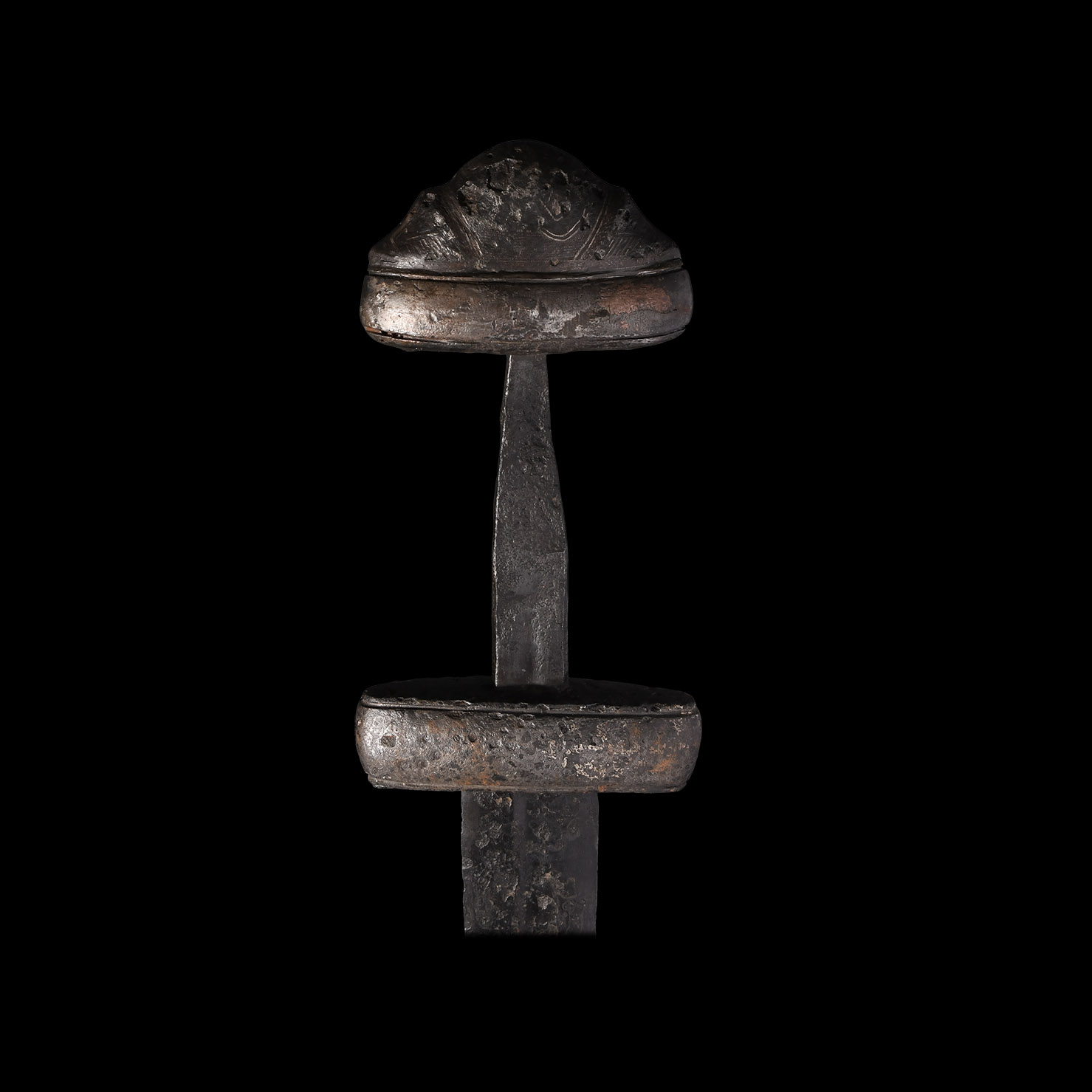 Viking Sword with Silver Inlaid Hilt
