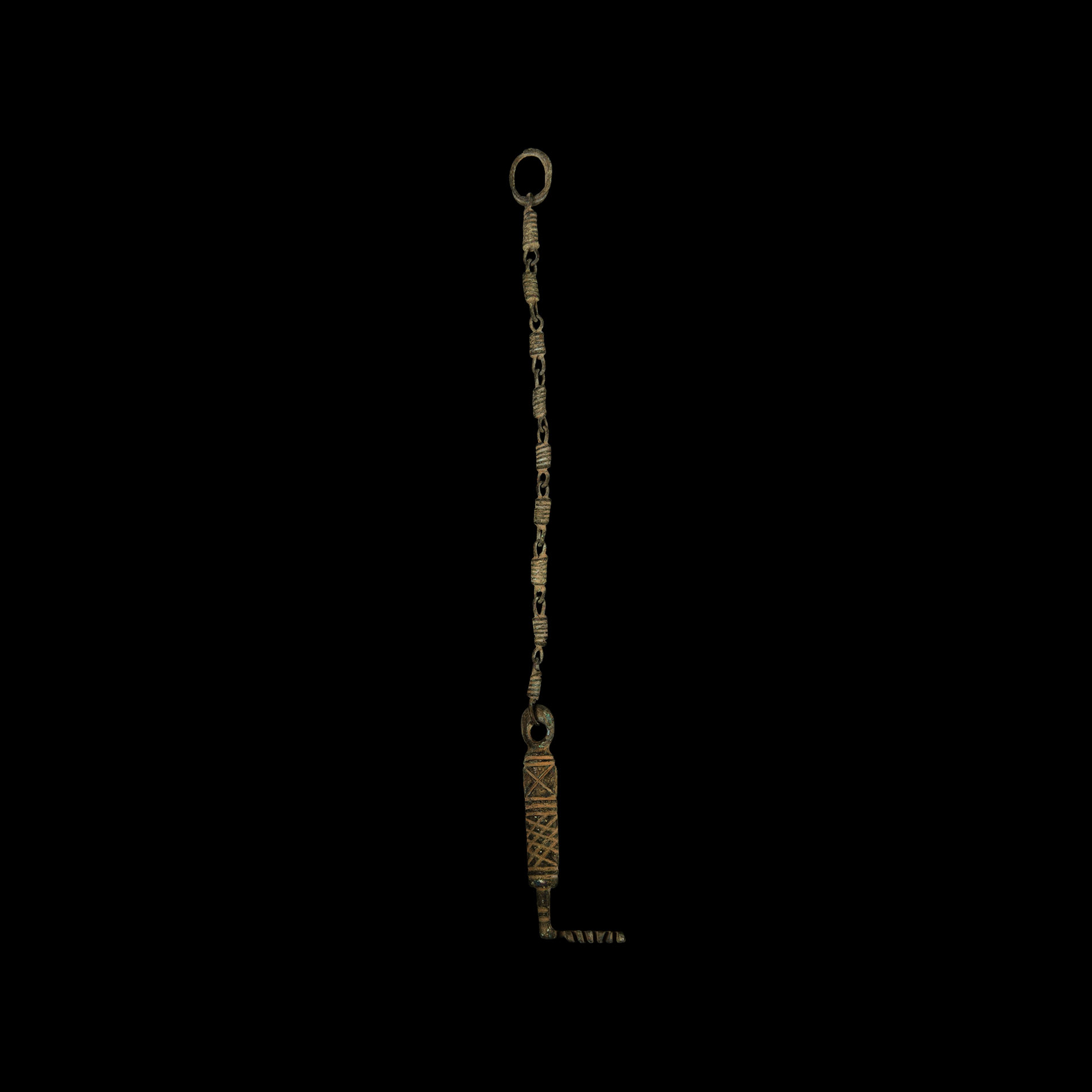 Roman Key with Chain