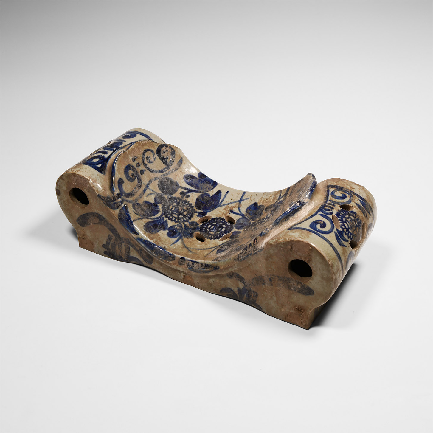 Chinese Qing Blue and White Headrest