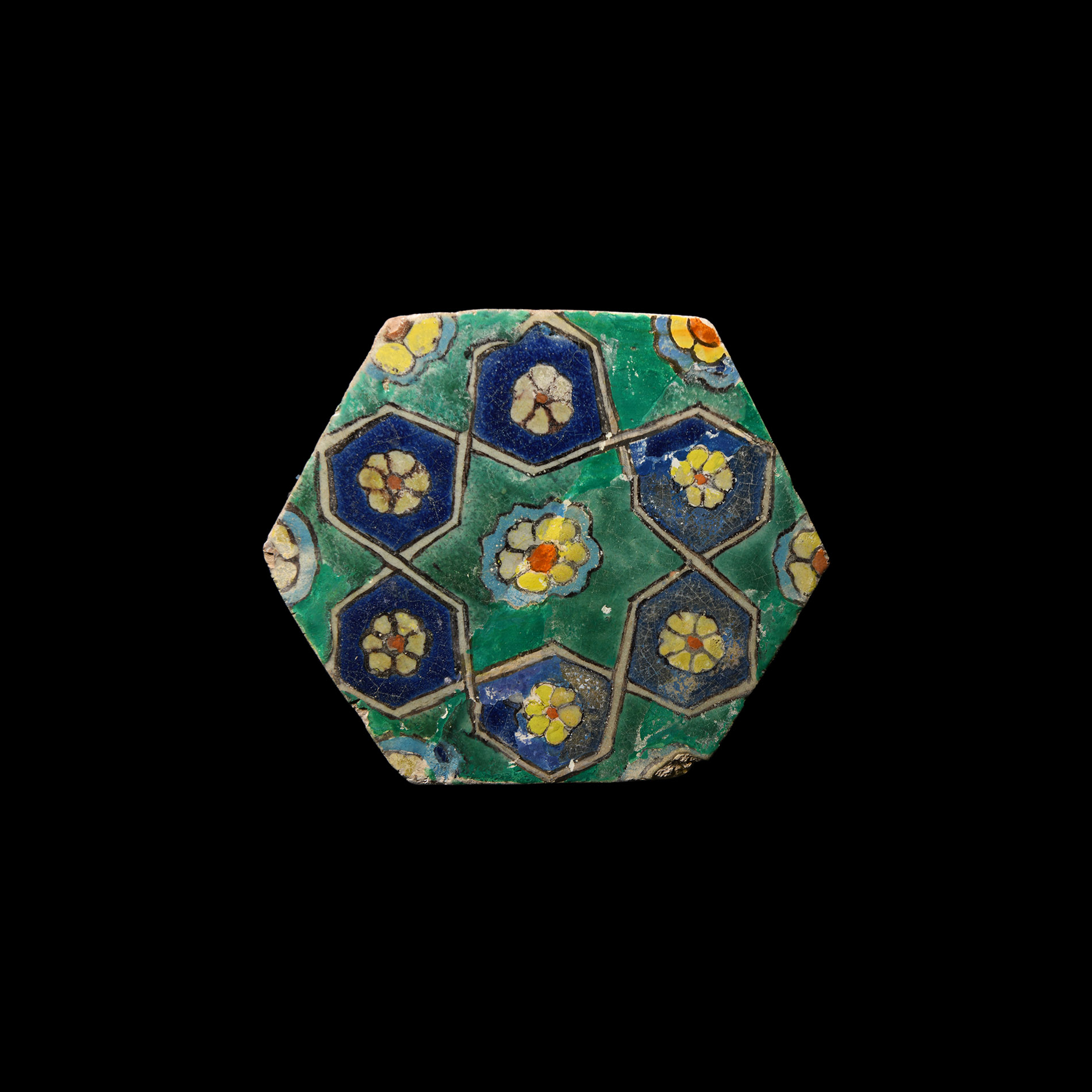 Safavid Ceramic Tile with Flowers
