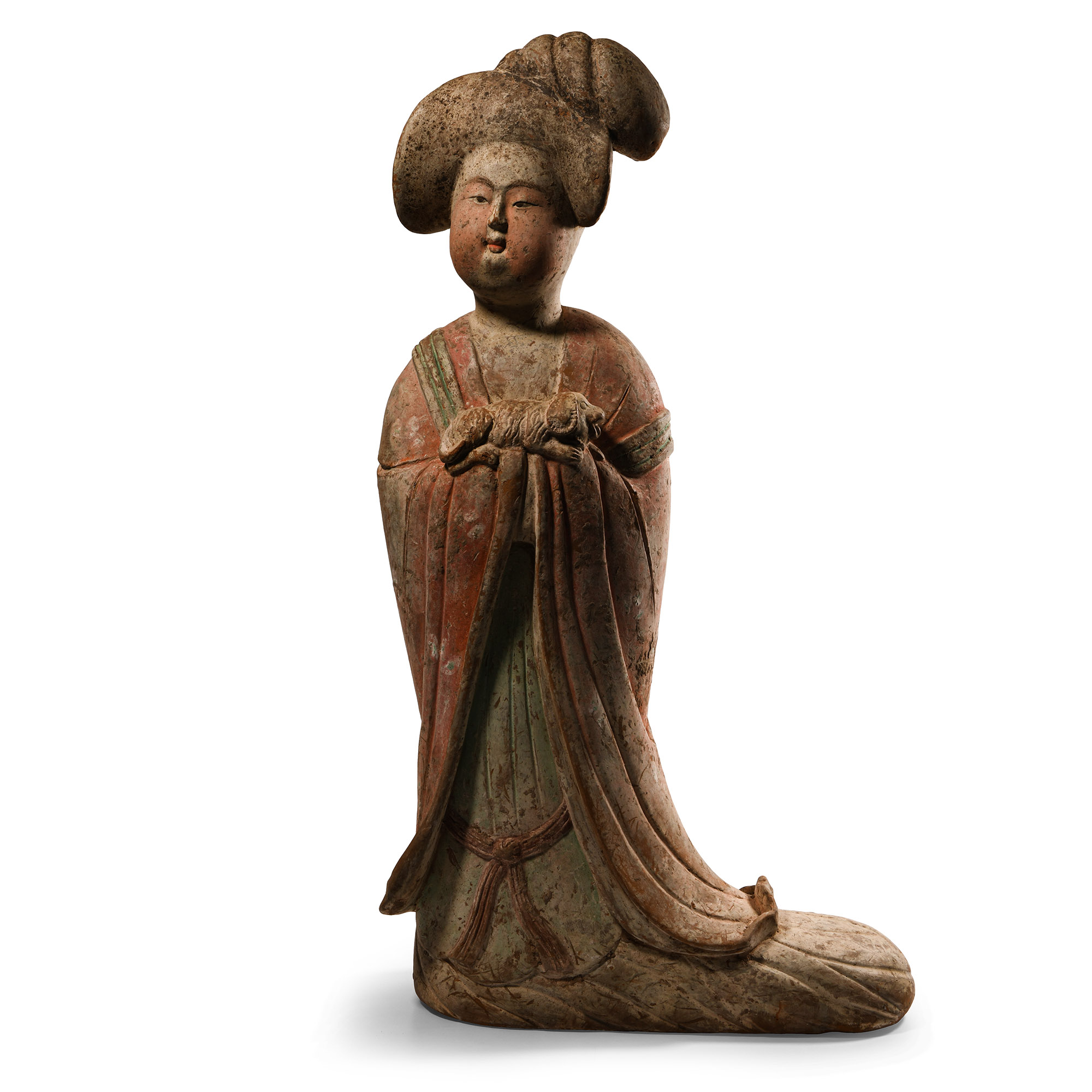 Chinese Tang Ceramic Court Lady with Flowing Gown