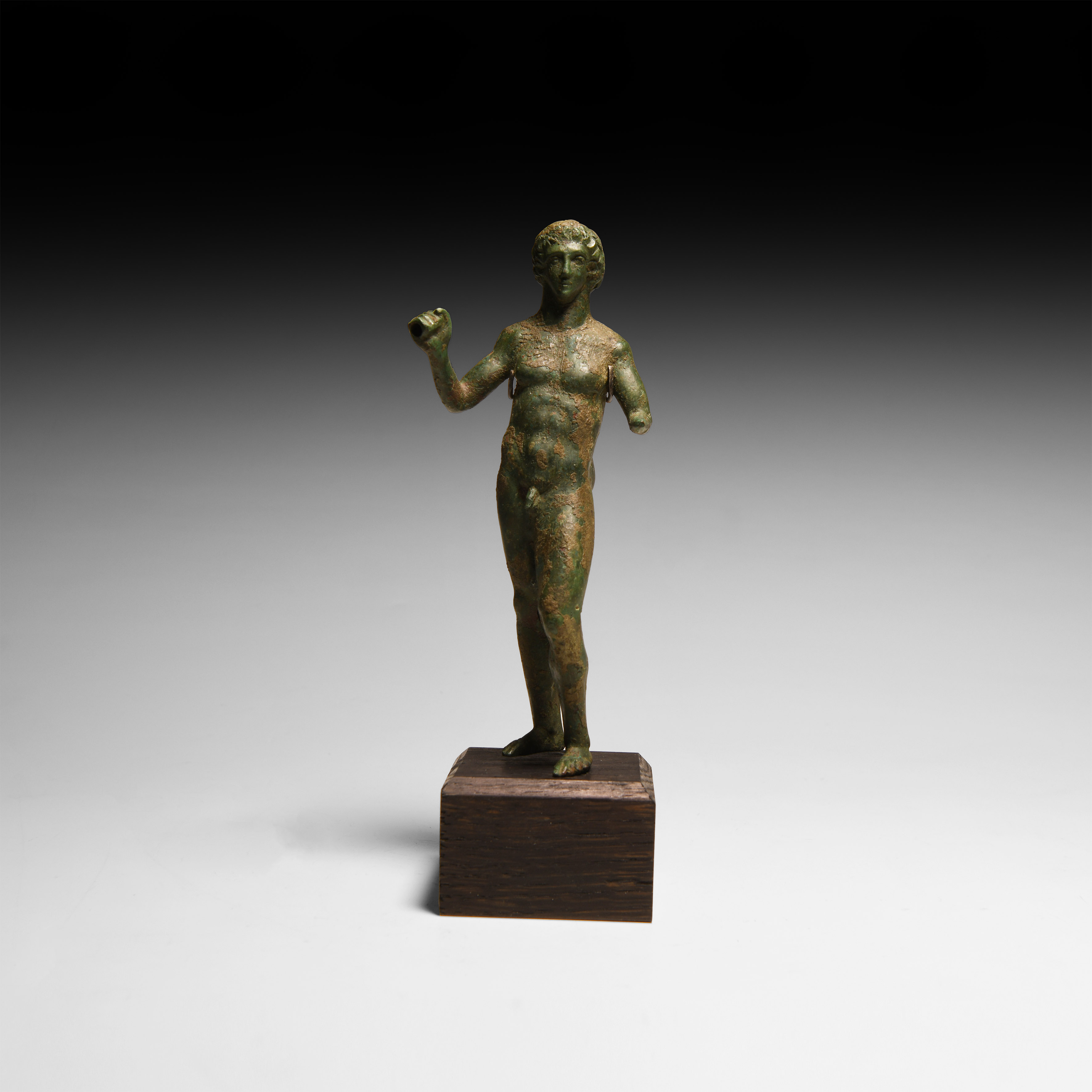 Post Medieval Bronze Statuette of a Nude Male