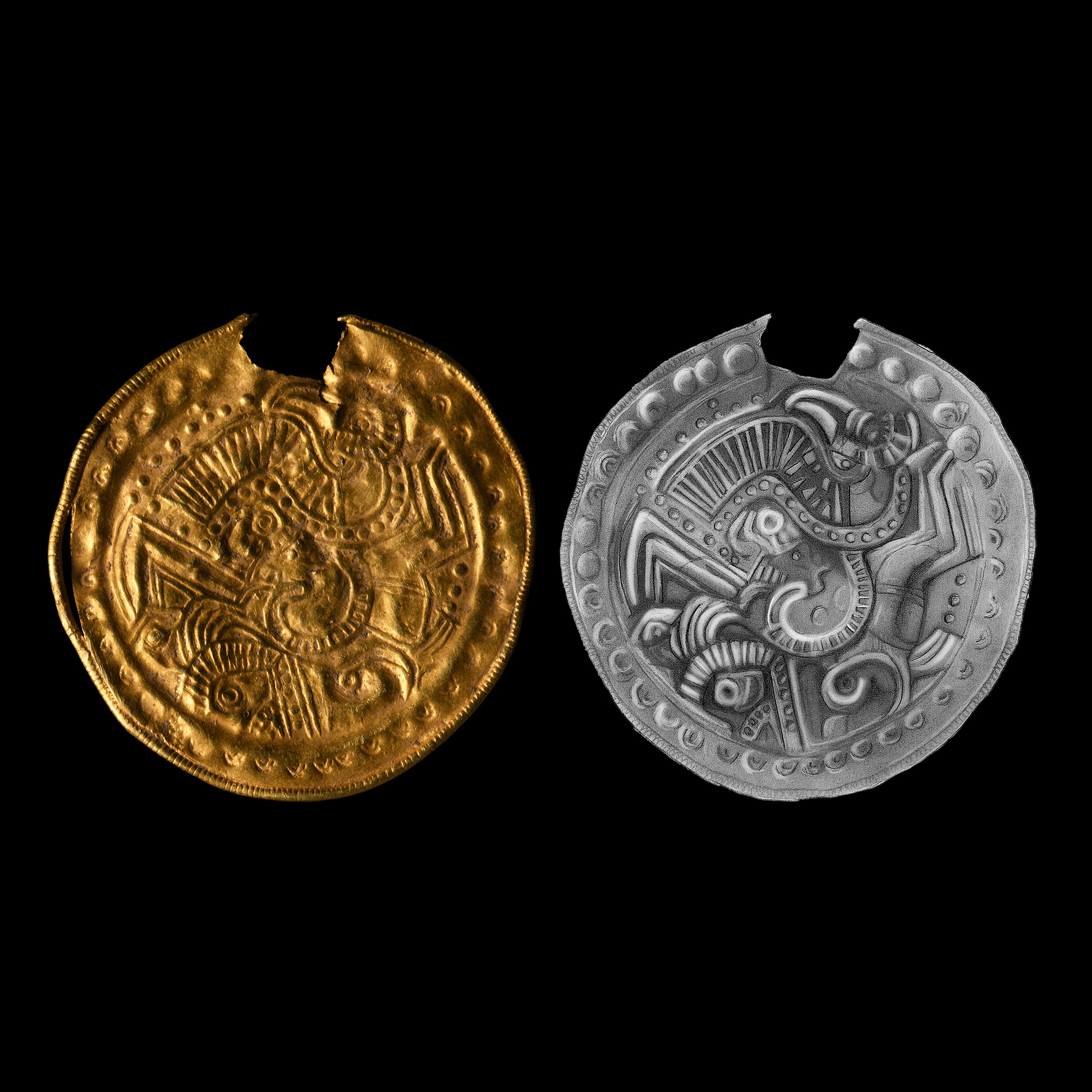 'Museum Displayed' Anglo-Scandinavian Viking 'The Brinton' Gold Bracteate