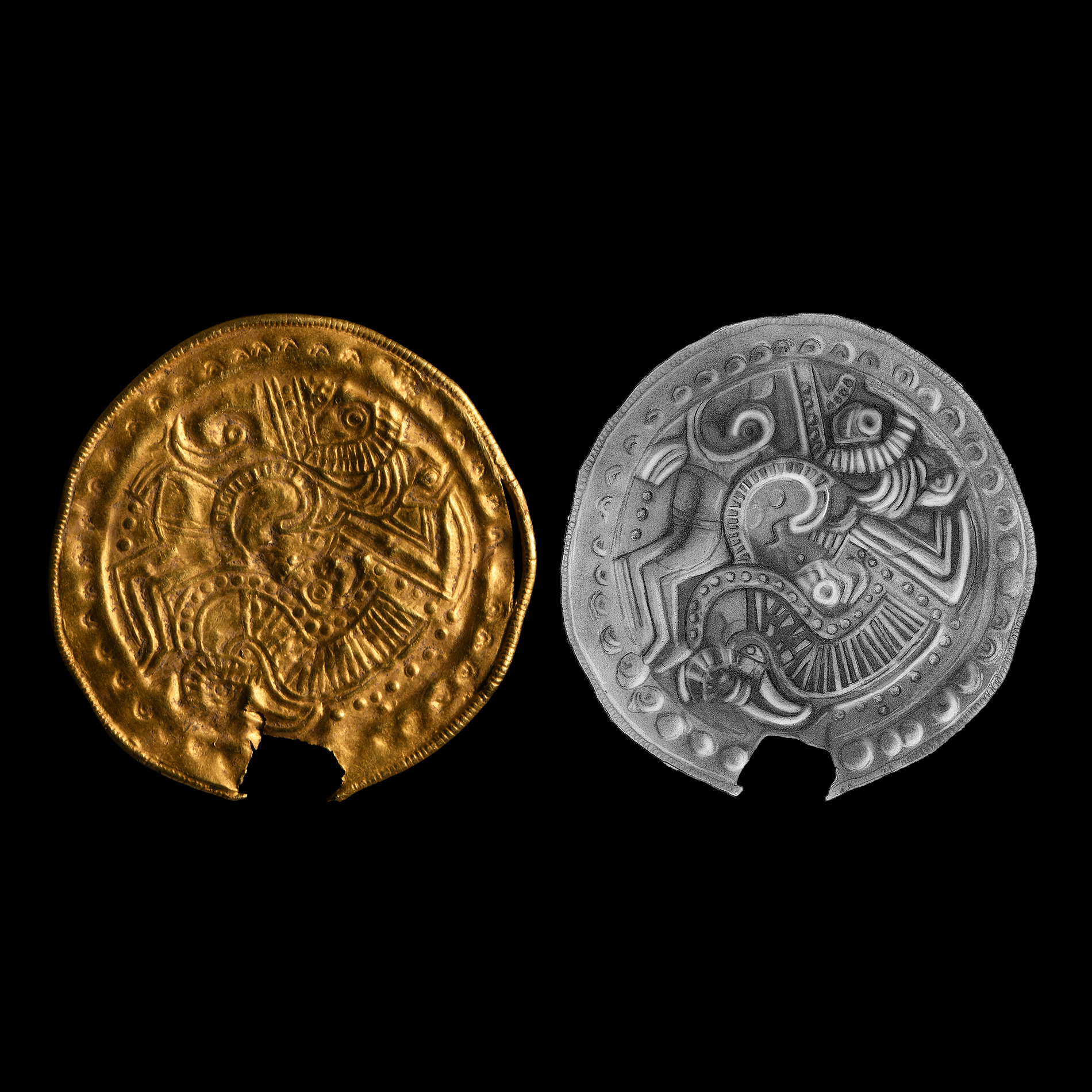 'Museum Displayed' Anglo-Scandinavian Viking 'The Brinton' Gold Bracteate