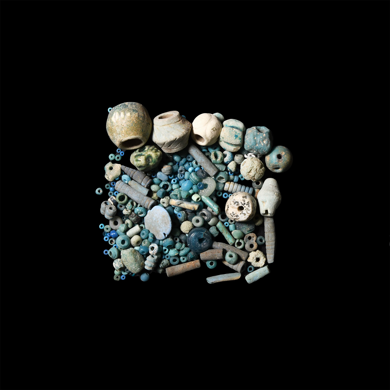 Egyptian to Roman Period Faience Bead Group