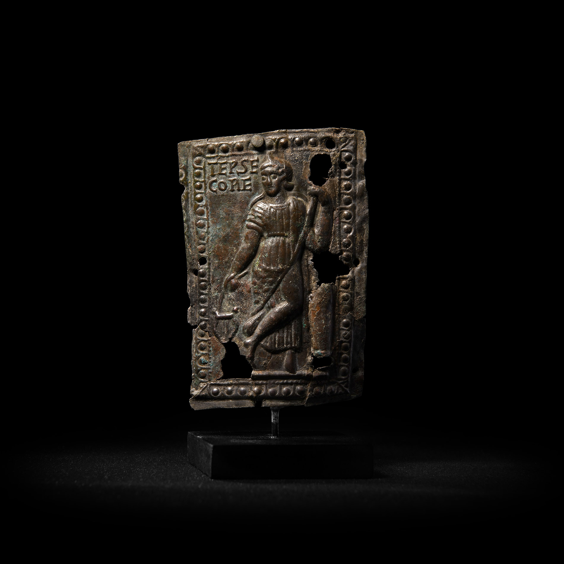 Roman Repousse Plaque with Muse Terpsichore