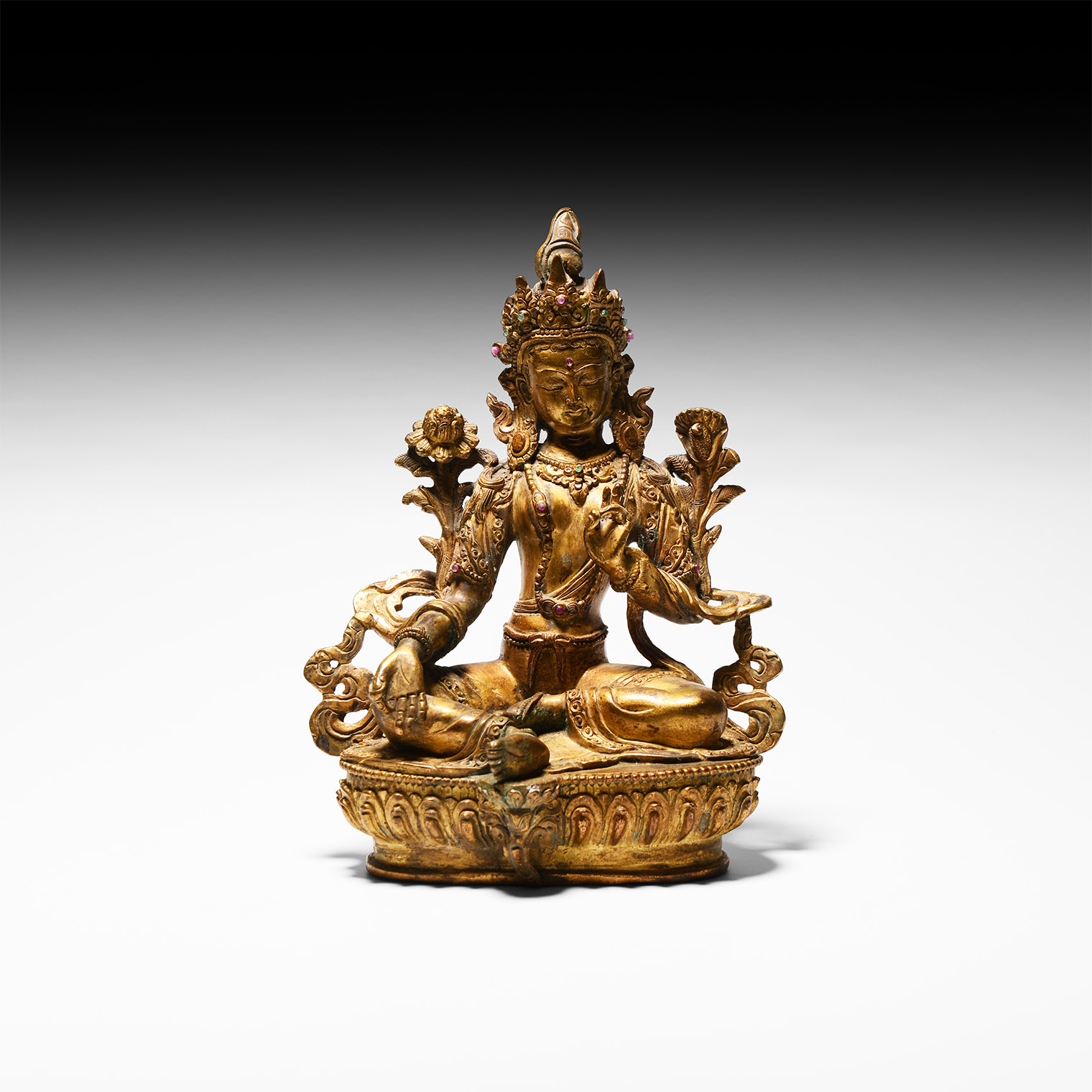 Sino-Tibetan Gilt Bronze Arya Tara Figure