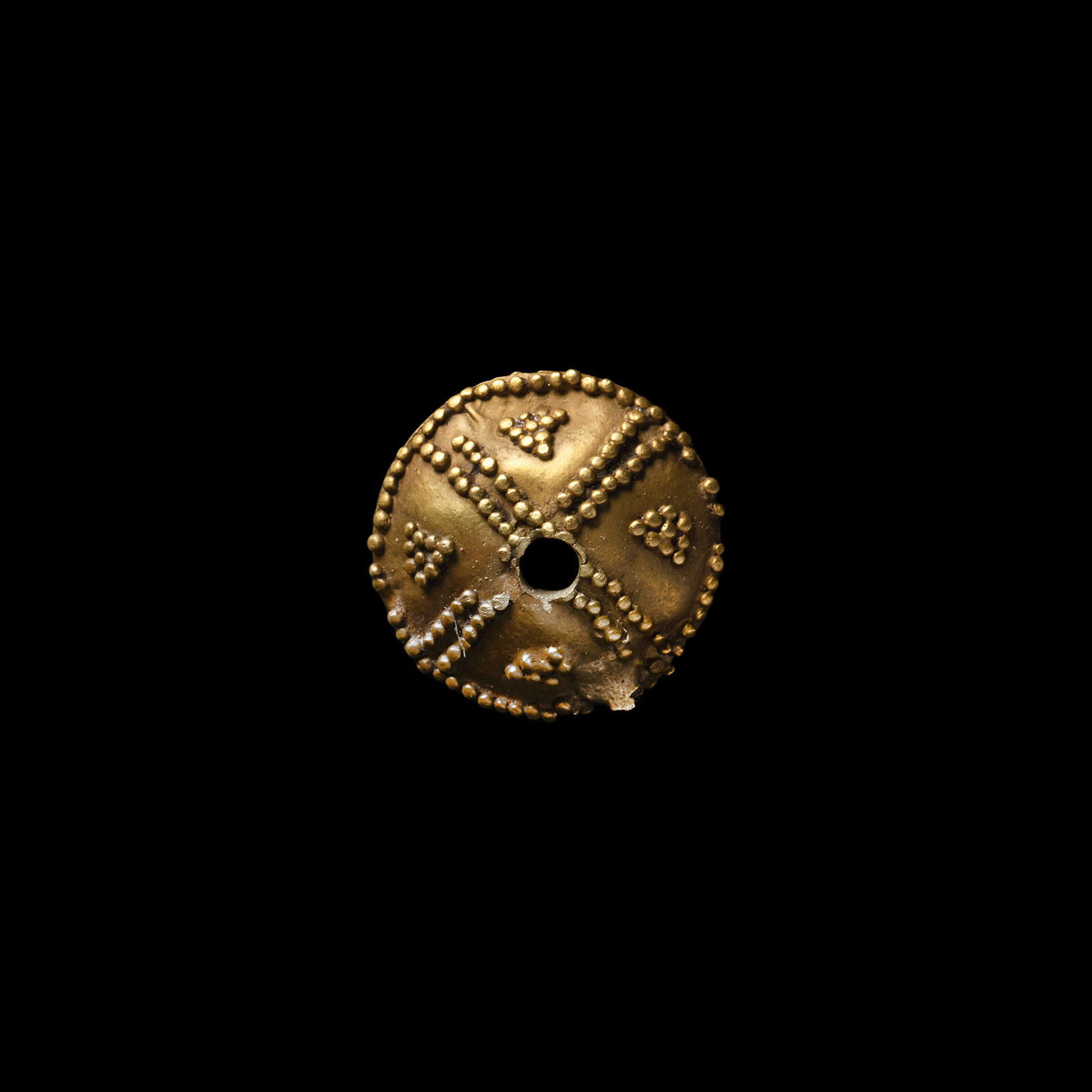 Byzantine Gold Cross Bead