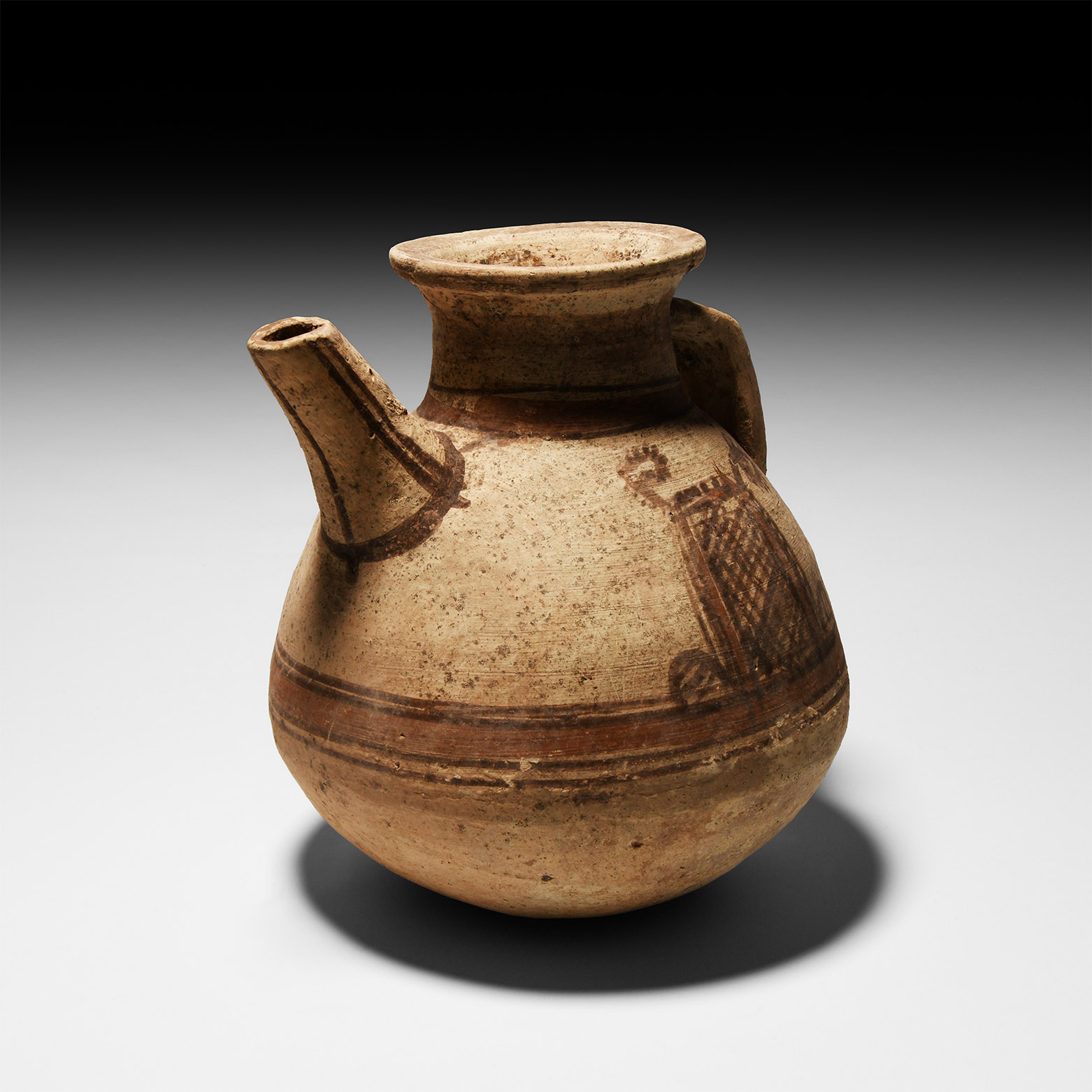 Western Asiatic Finely-Painted Ceramic Pitcher