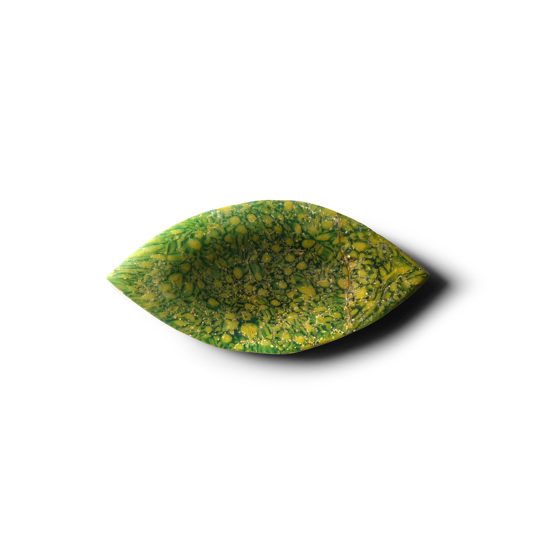Roman Millefiori Glass Eye-Shaped Dish