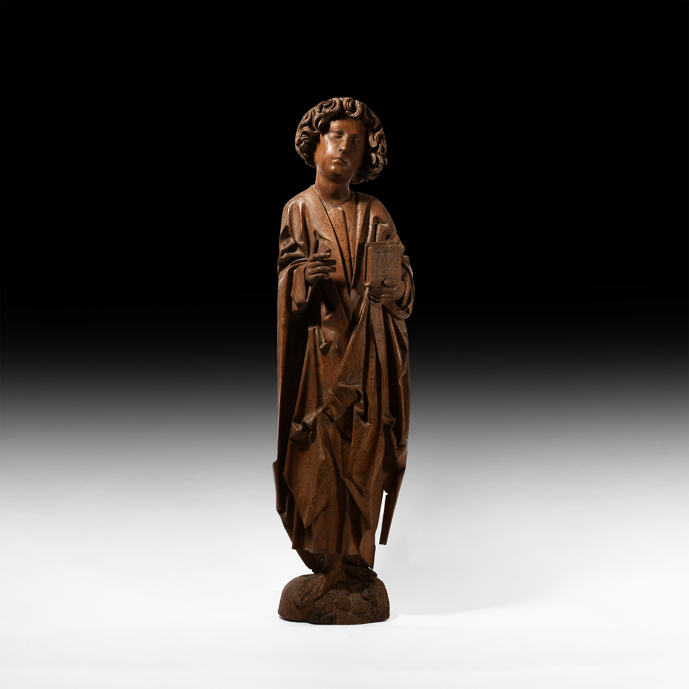 Medieval Limewood Figure of St John from the Workshop of Tilman Riemenschneider