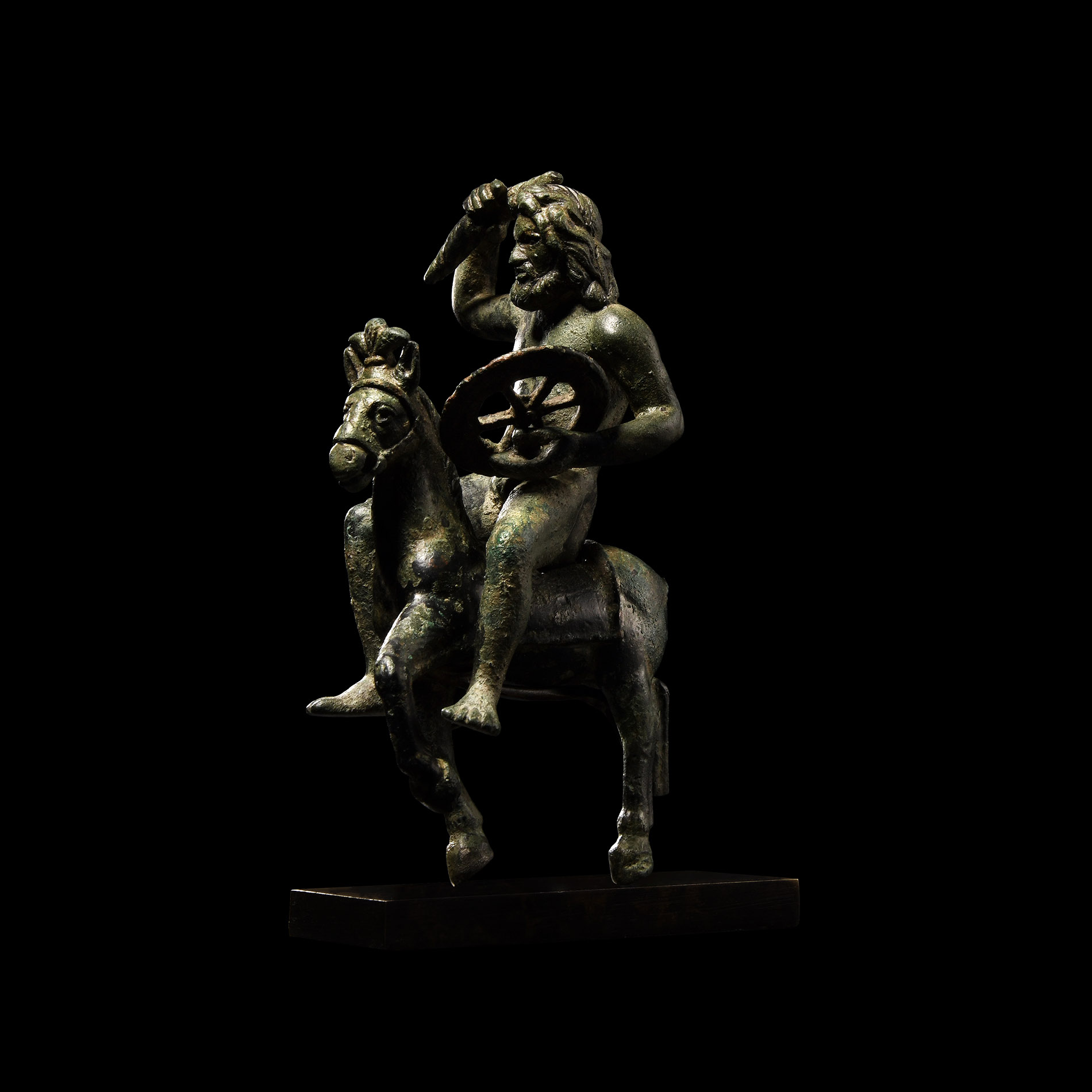 Gallo-Roman Statuette of God Taranis on Horseback
