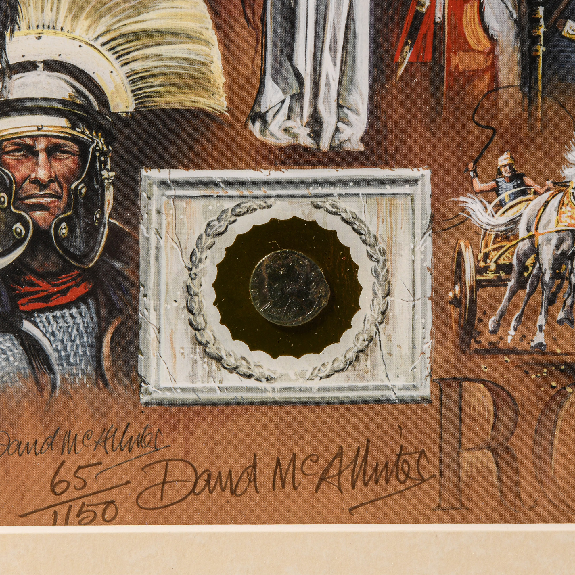 Roman Coin and Limited Edition Framed Print