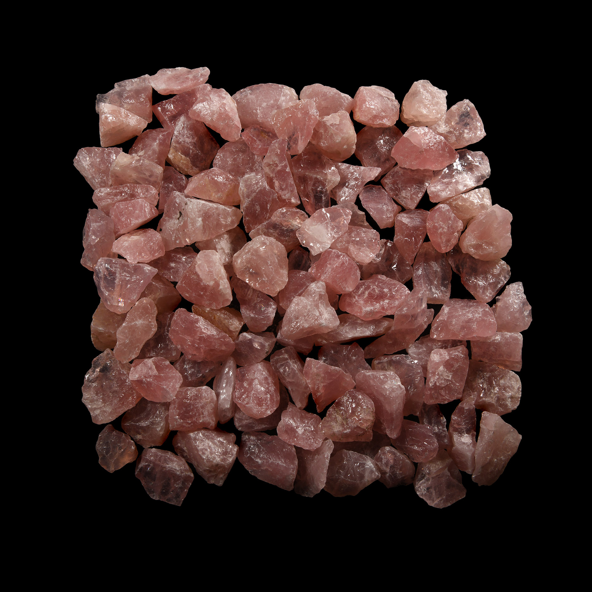 Natural History - Rose Quartz Crystal Specimen Group